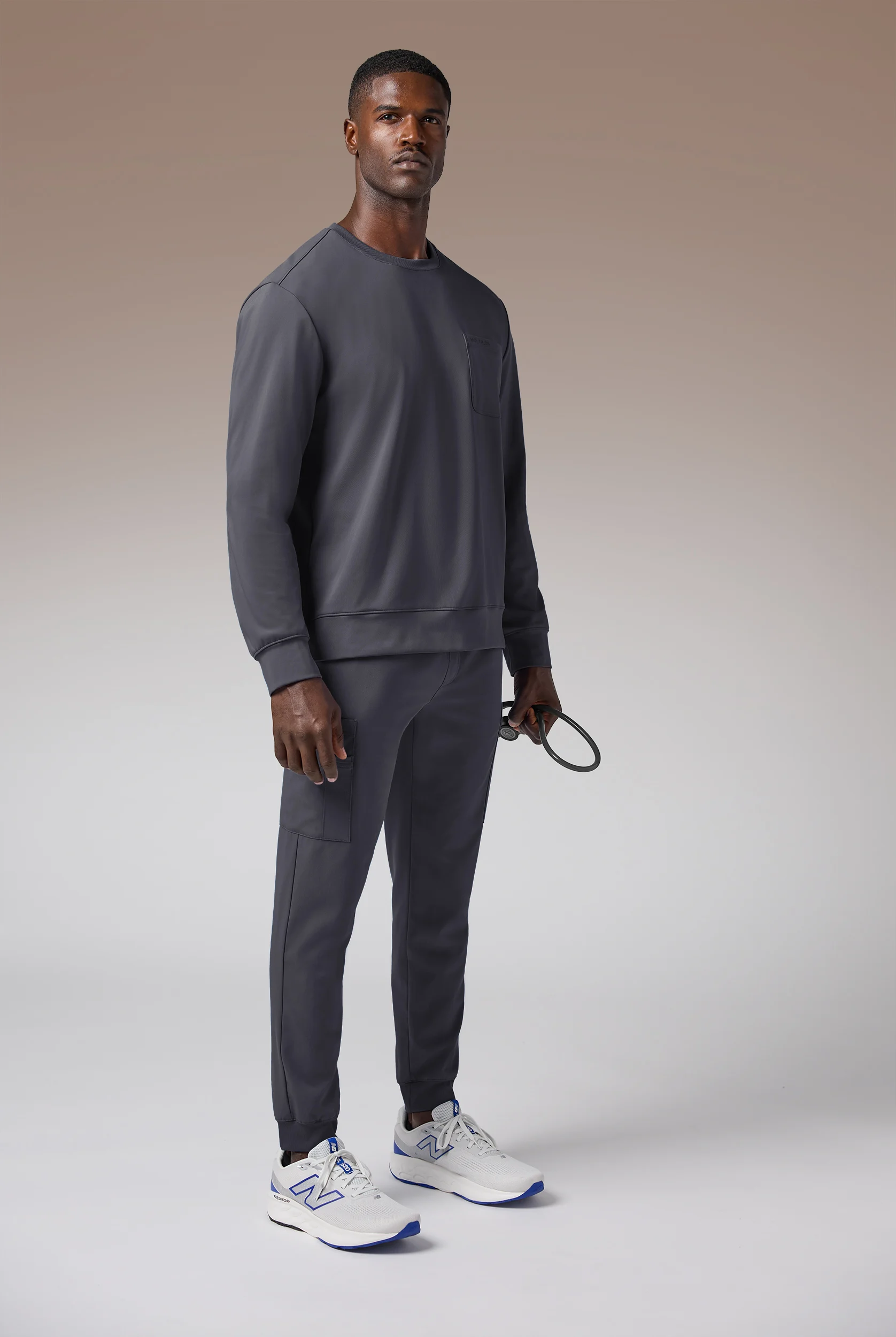 Hypothesis Omni Base Men's Knit Crew Neck Scrub Pullover