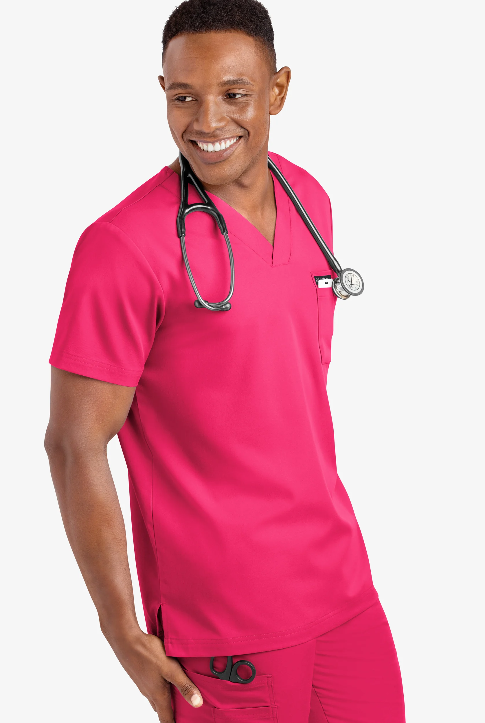 Camisa médica UA Advantage STRETCH con cuello en V y 2 bolsillos para hombre 