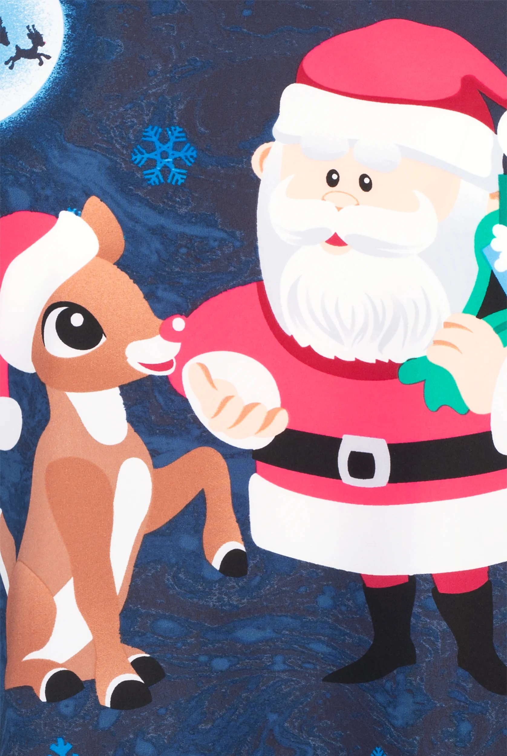 Tooniforms Rudolph All the Gifts Women's 3-Pocket STRETCH V-Neck Print Scrub Top