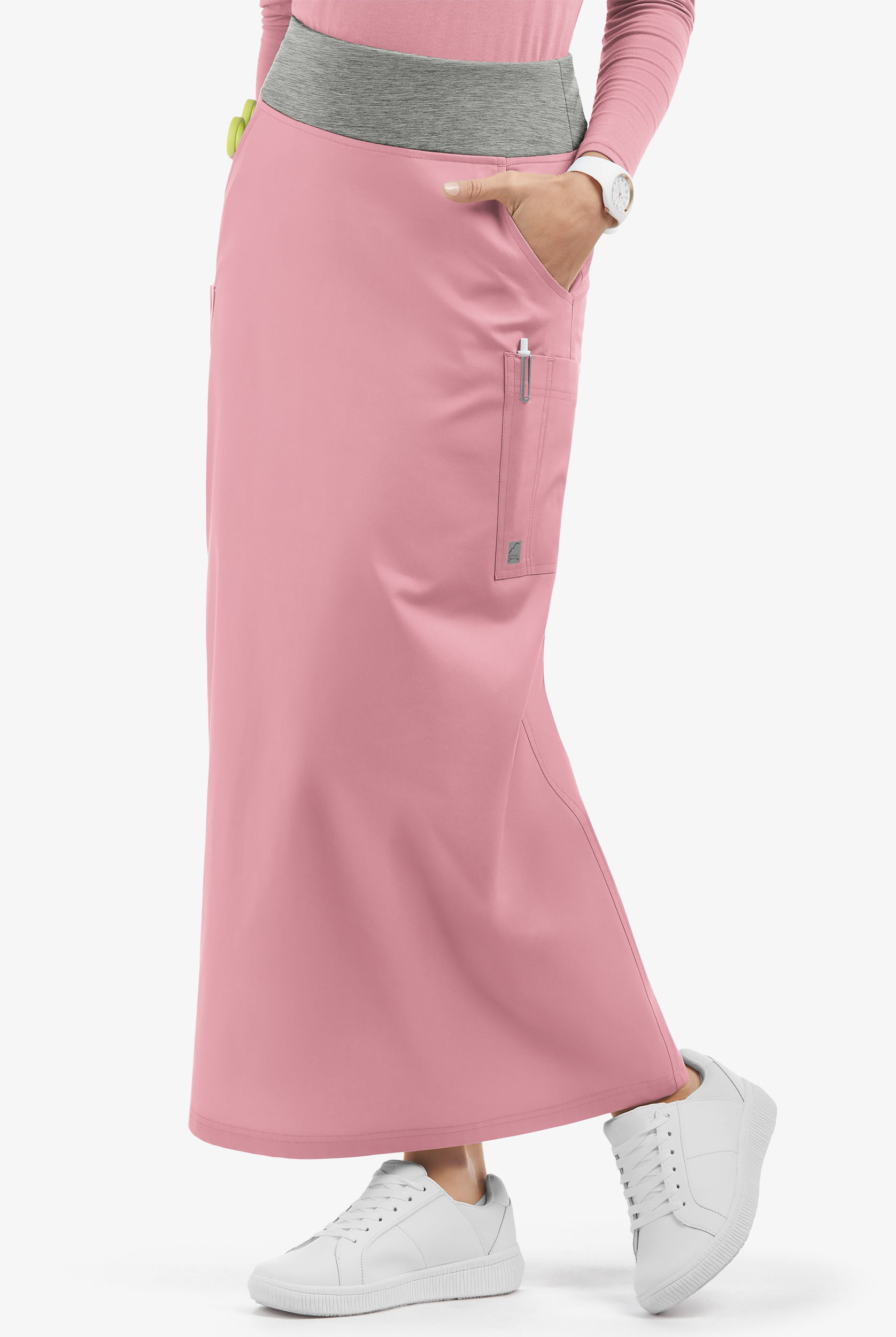 Butter-Soft STRETCH Women's 3-Pocket Ankle Length Scrub Skirt