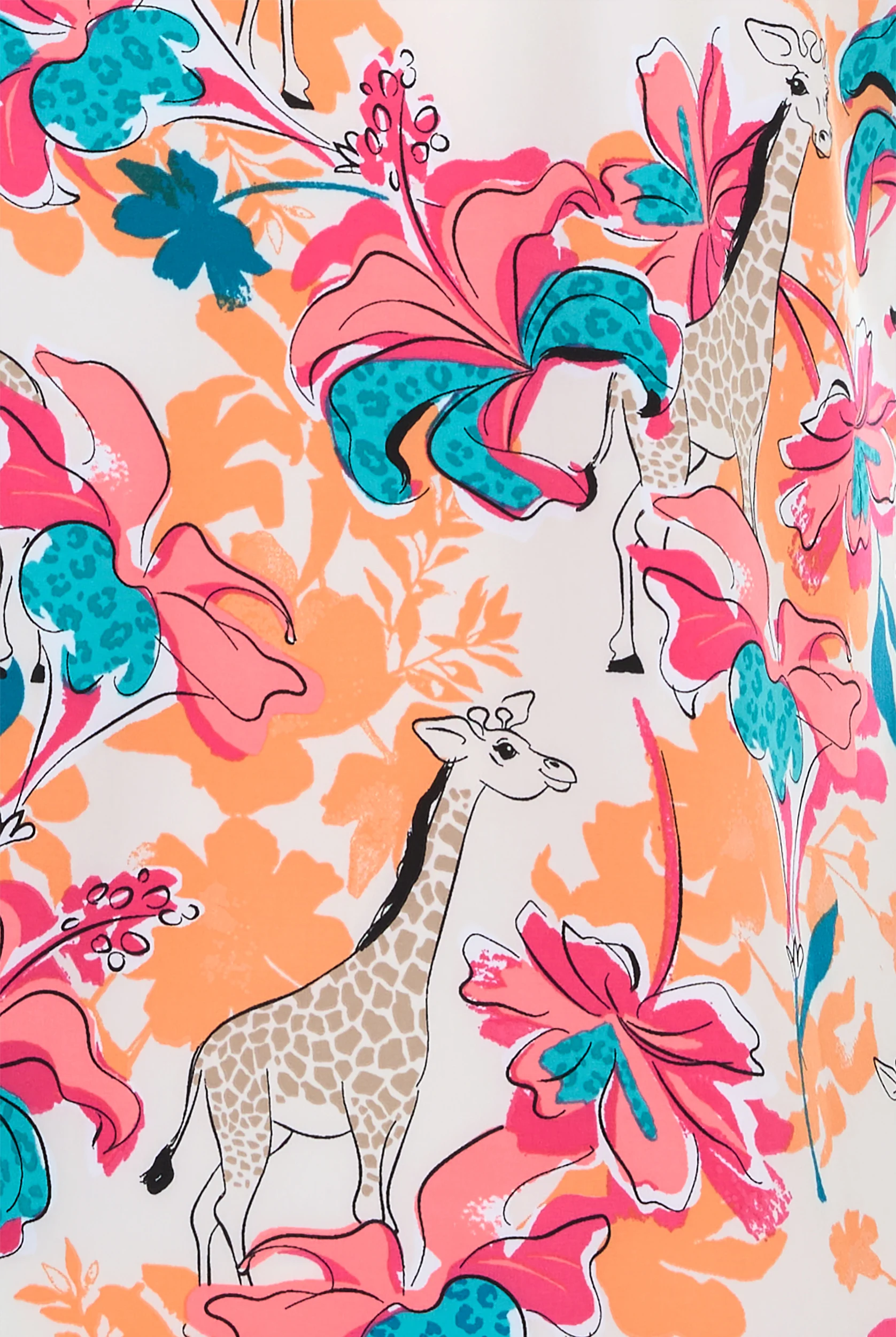 Blusa m&eacute;dica estampada Cherokee Floral Safari STRETCH con cuello en V y 2 bolsillos para mujer