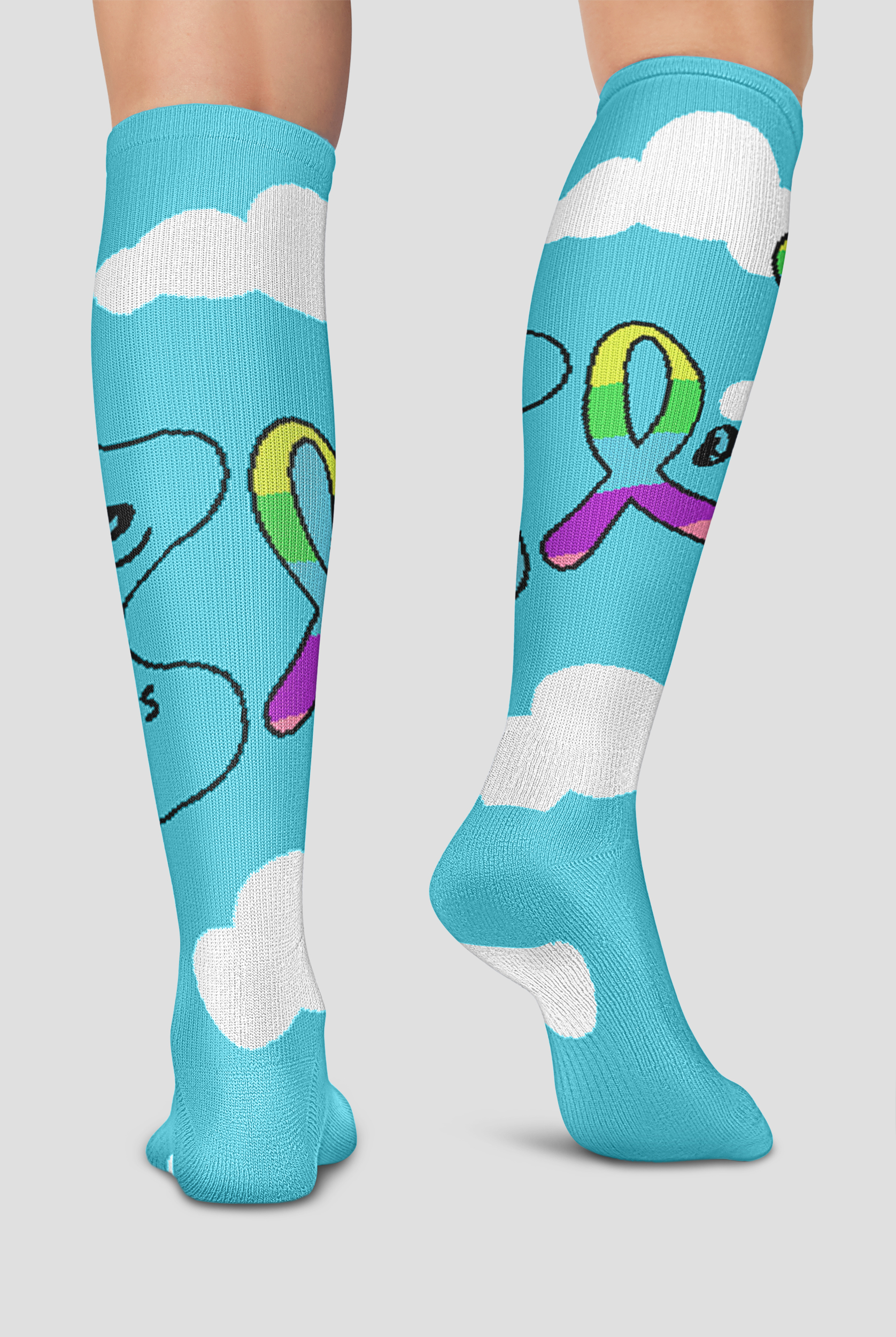 Cherokee Love Is In The Air Women's 10-15 mmHg Light Compression Socks