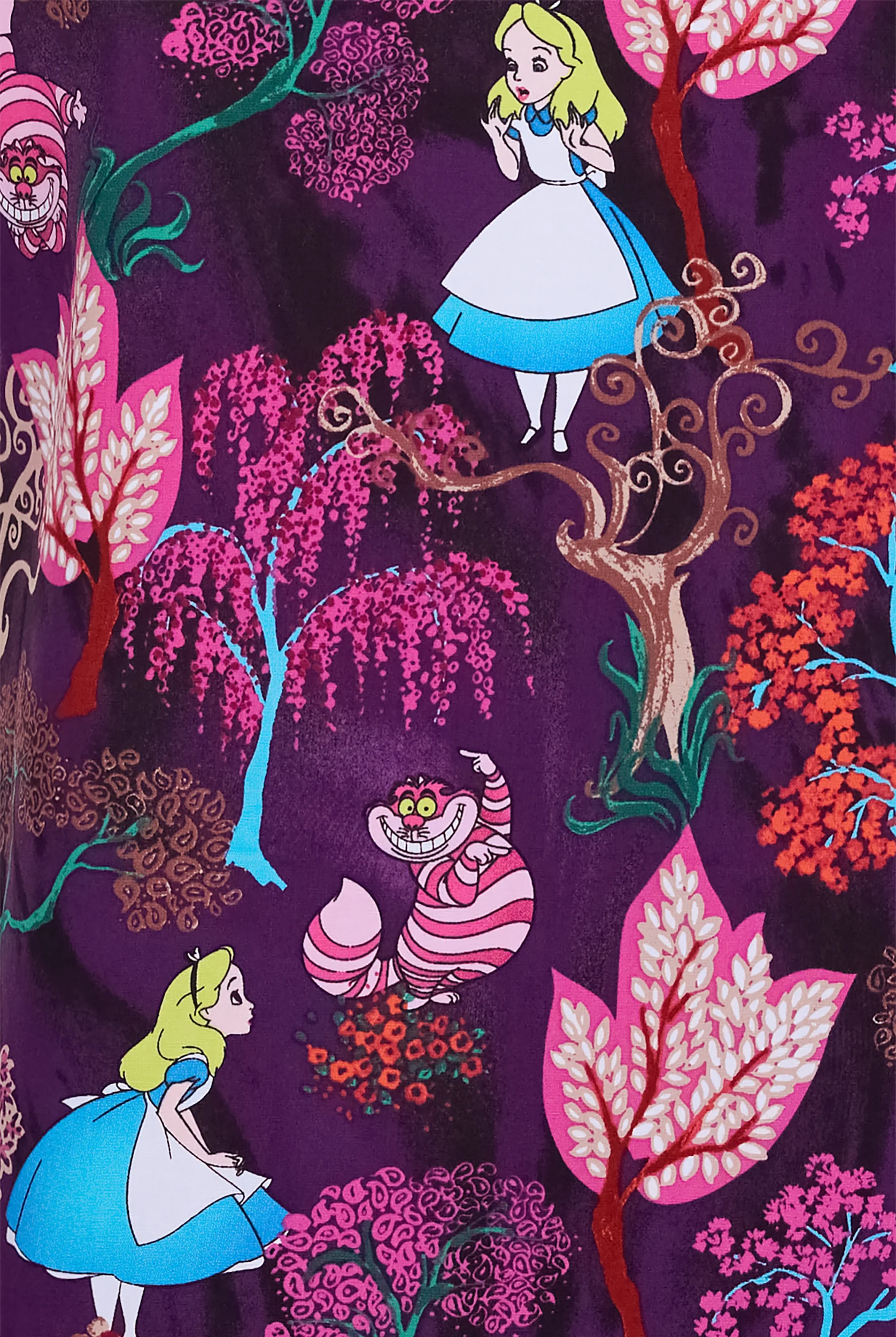 Tooniforms Disney's Here And Everywhere Women's 2-Pocket STRETCH V-Neck Print Scrub Top