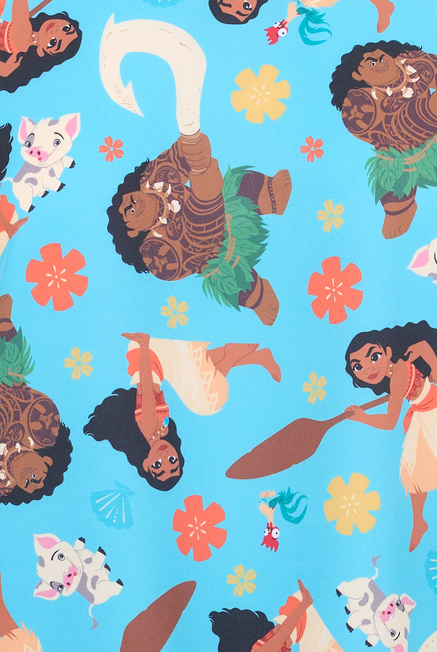 Moana by Funscrubs Women's 2-Pocket STRETCH V-Neck Print Scrub Top