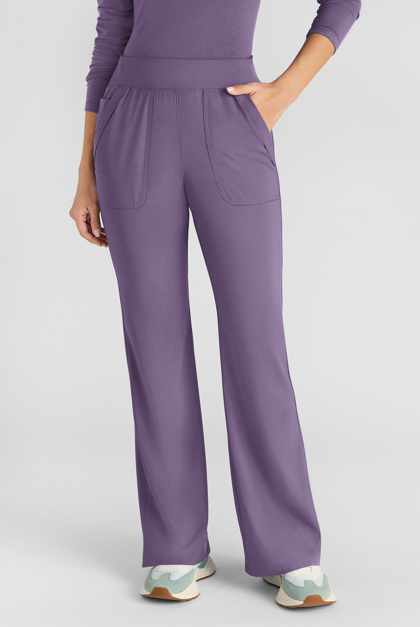 Easy STRETCH Sydney Women's Flare Leg Scrub Pants – 2-Piece Jumpsuit Bottom