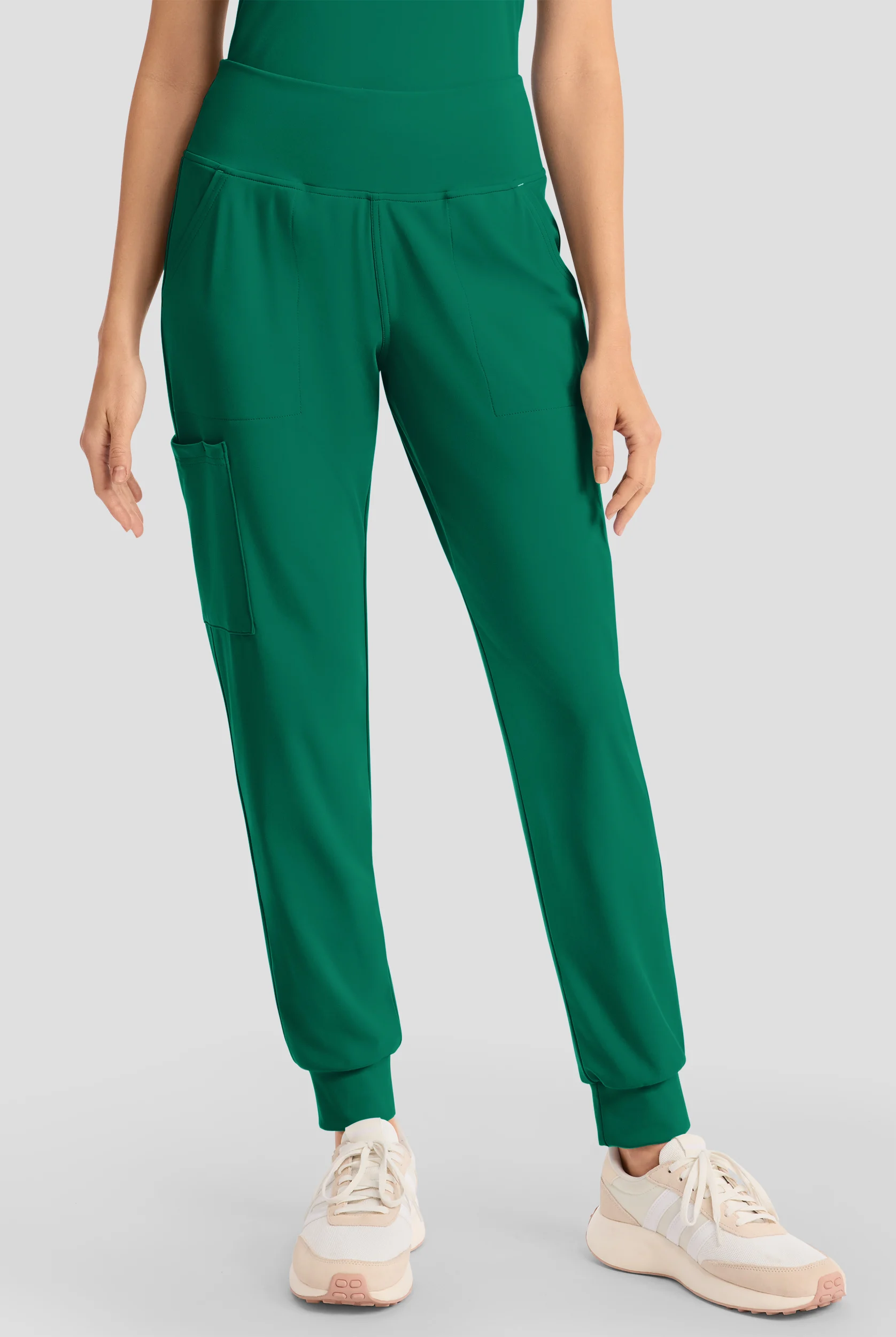 Cherokee Achieve Women's 5-Pocket STRETCH Cargo Jogger Knit Scrub Pants