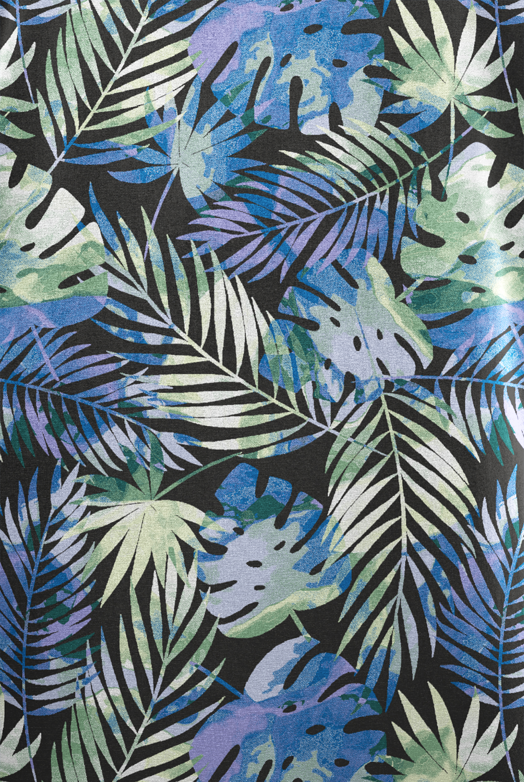 Butter-Soft Originals Tropical Garden Women's 6-Pocket Mandarin Collar Print Scrub Top