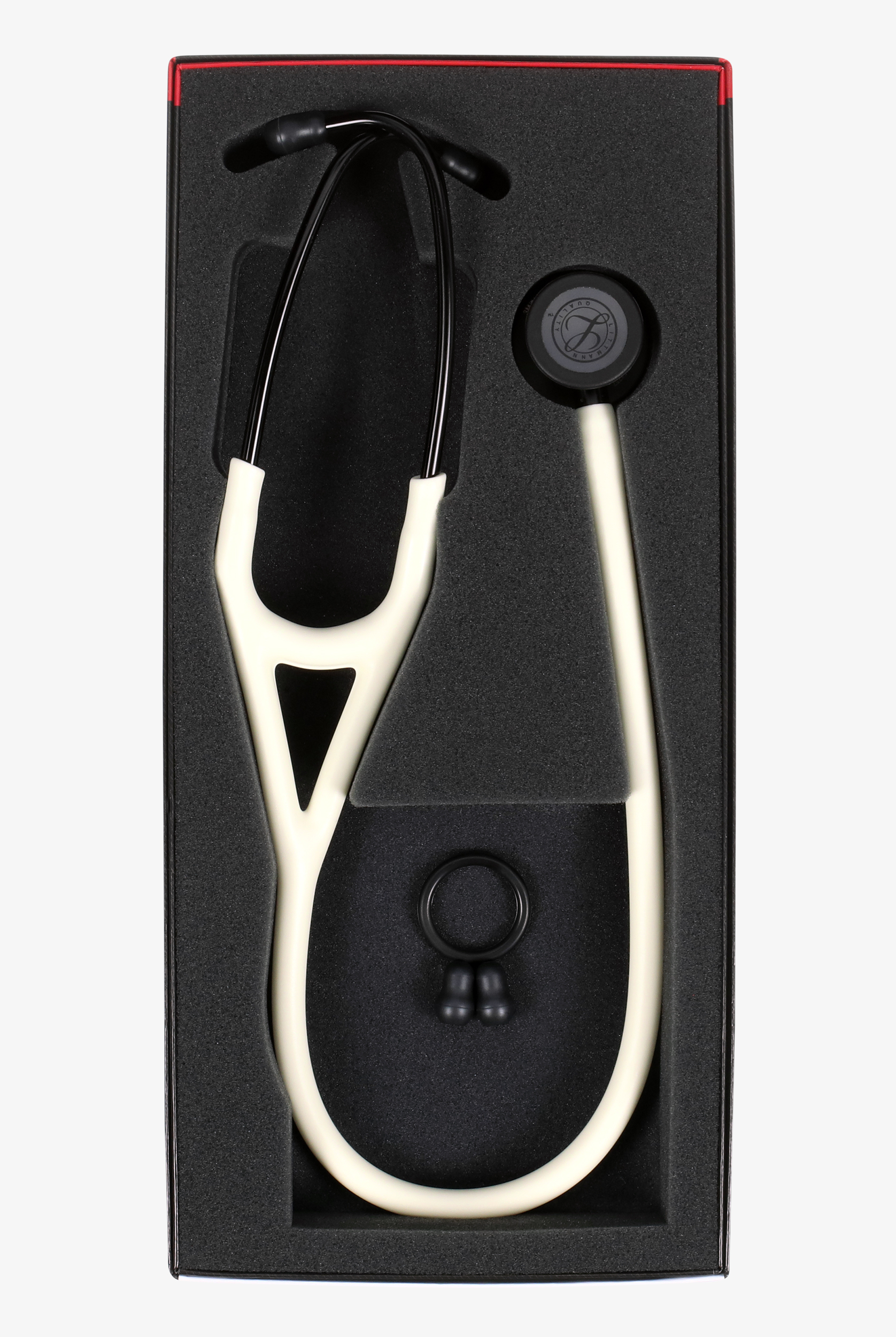 3M™ Littmann® Cardiology IV ™ Black Matte Finish with Alabaster Satin Tube Stethoscope