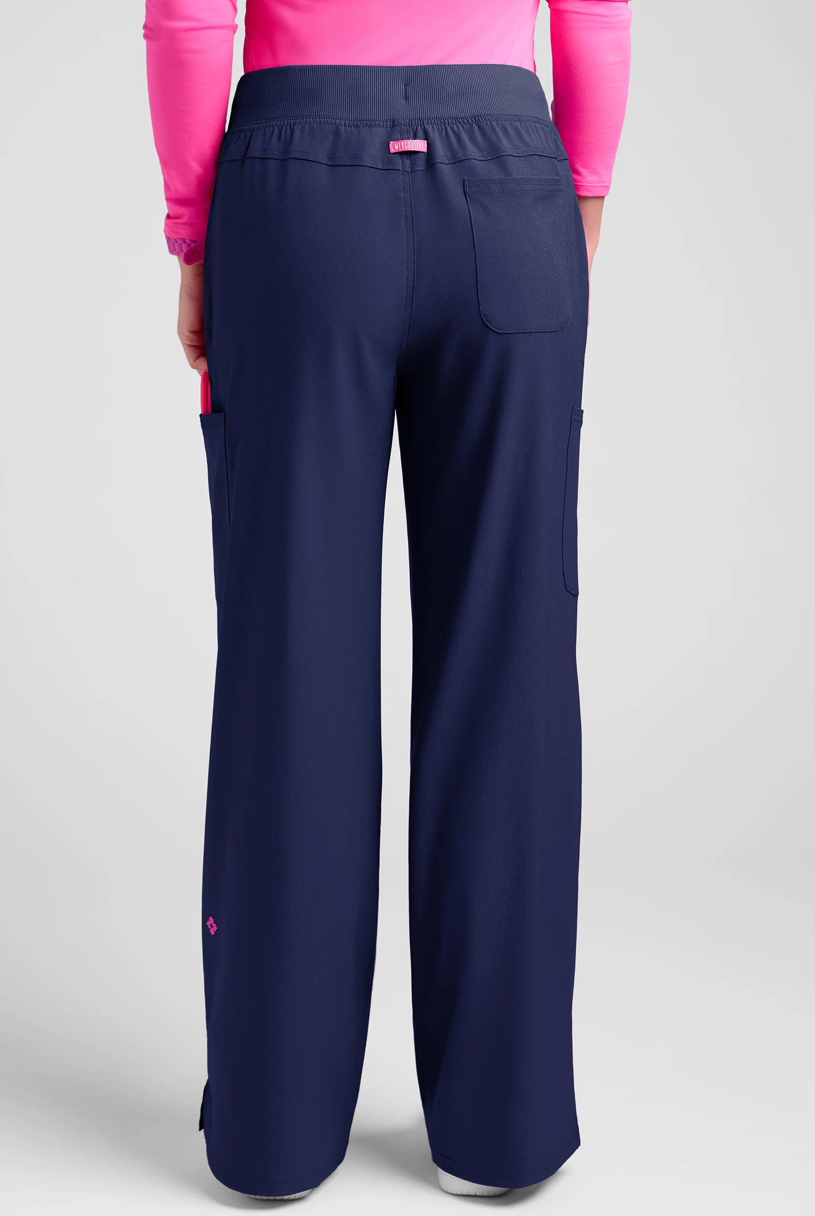Med Couture Amp Women's 5-Pocket STRETCH High-Rise Wide Leg Cargo Scrub Pant