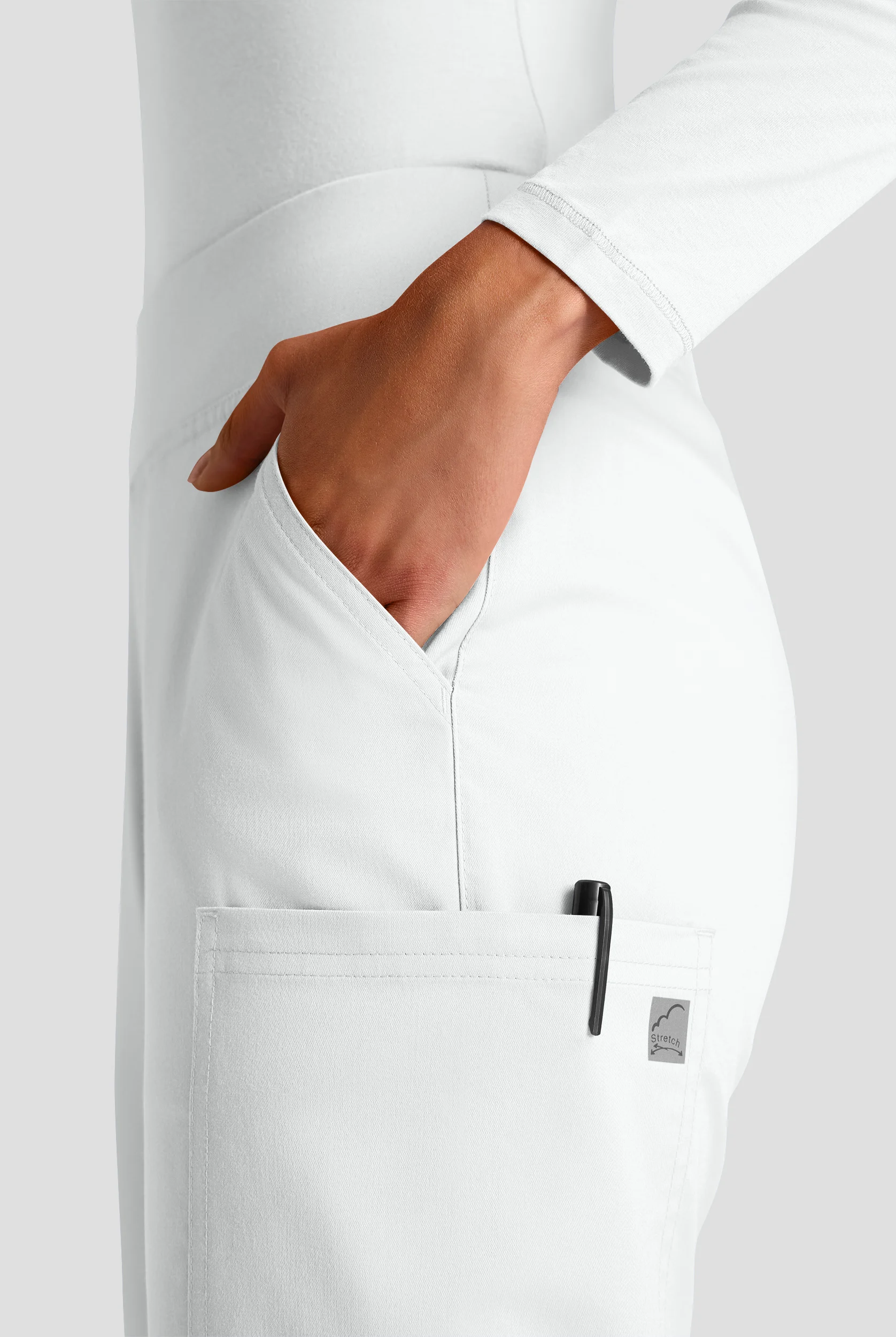 Butter-Soft STRETCH Women's 4-Pocket Knit Waistband Yoga Scrub Pants