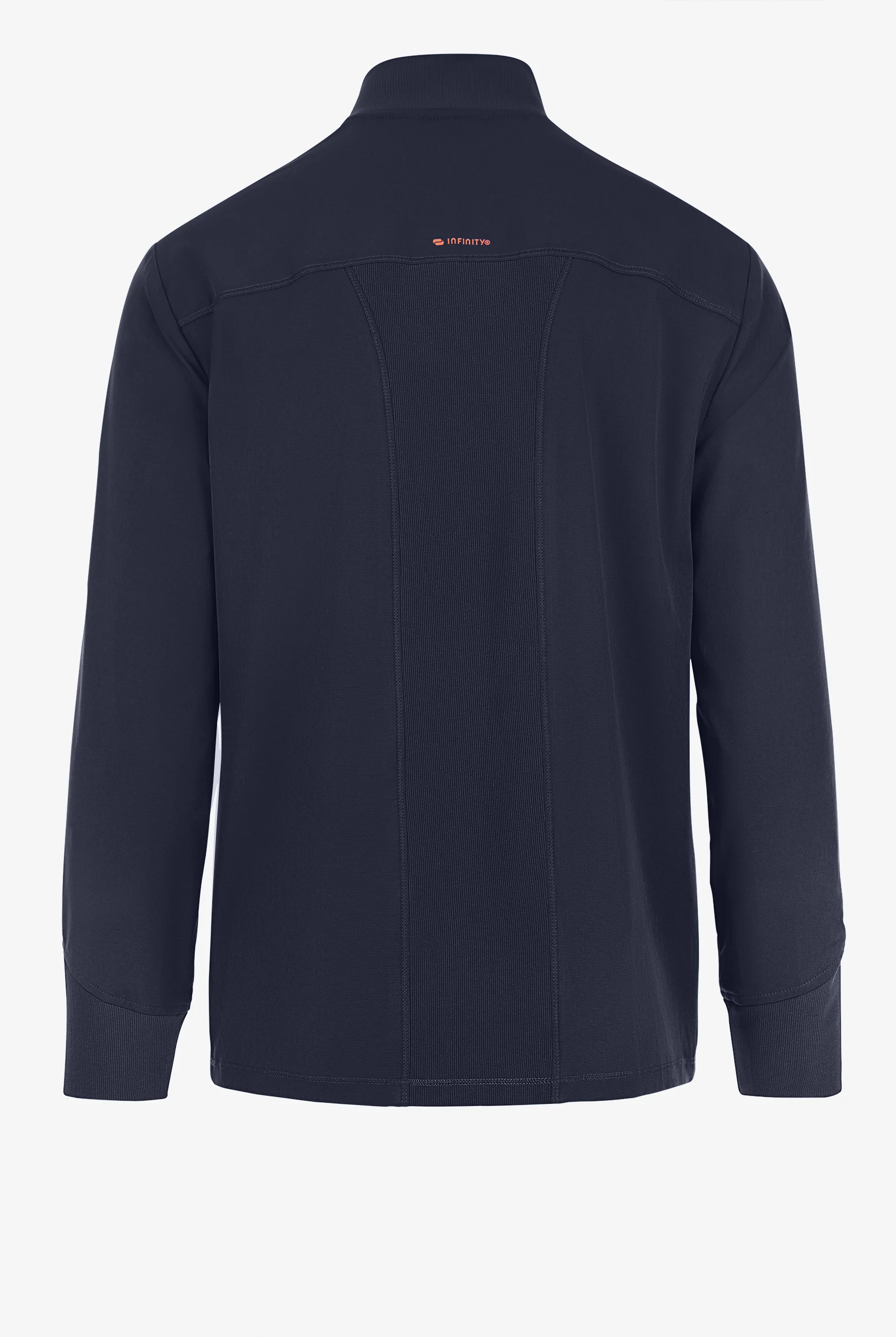 Infinity GNR8 Men's 4-Pocket STRETCH Rib-Knit Zip Front Scrub Jacket