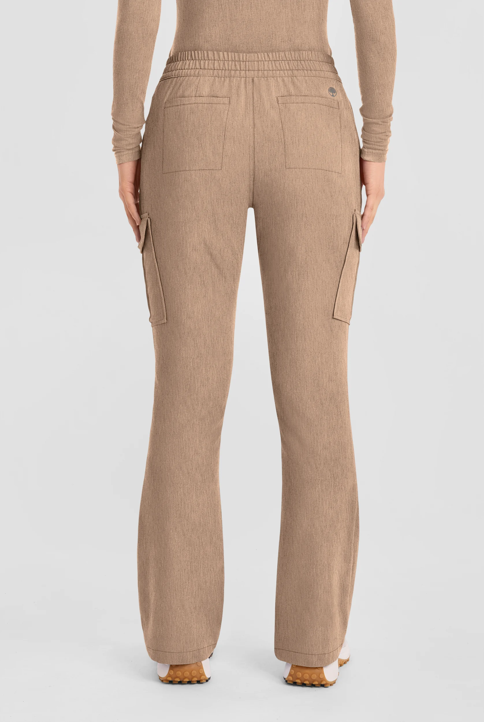 Healing Hands Quest Blair Women's 6-Pocket STRETCH Flare Leg Drawstring Cargo Scrub Pants - Petite