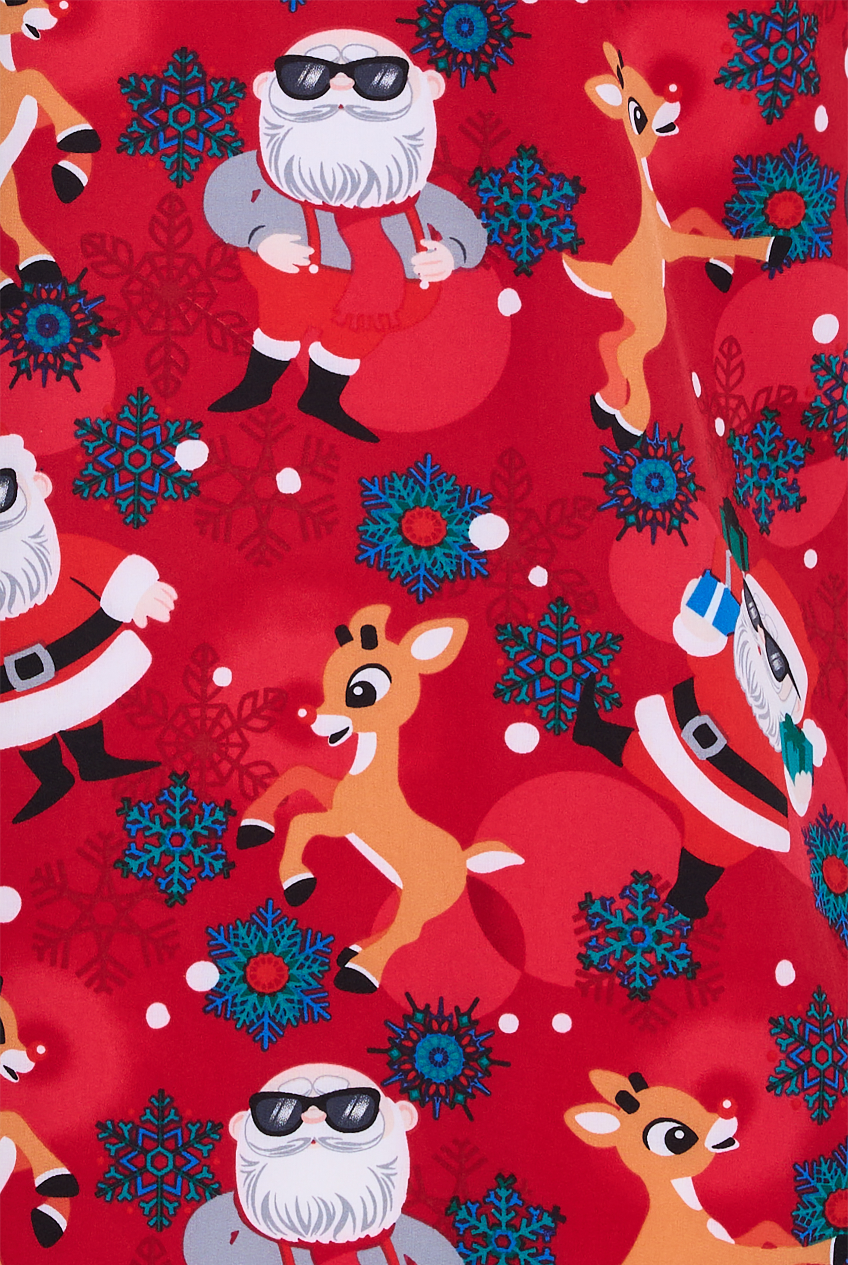 Tooniforms Rudolph Future Is Bright Women's 2-Pocket STRETCH V-Neck Print Scrub Top