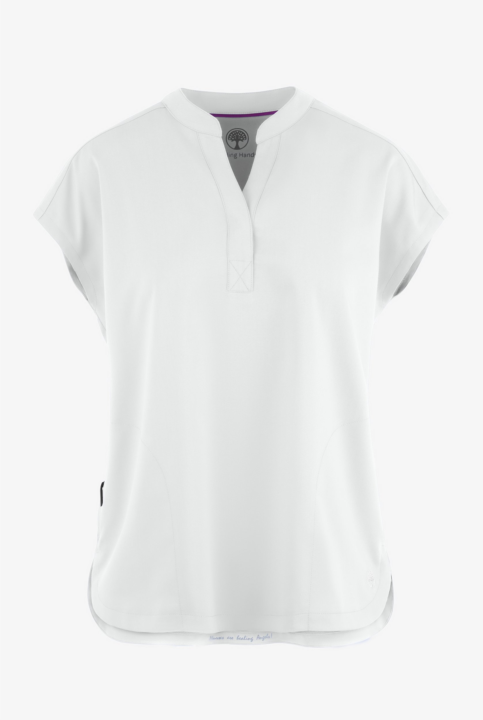 Healing Hands Purple Label Journey Women's 2-Pocket STRETCH Dolman Sleeve Mandarin Collar Scrub Top