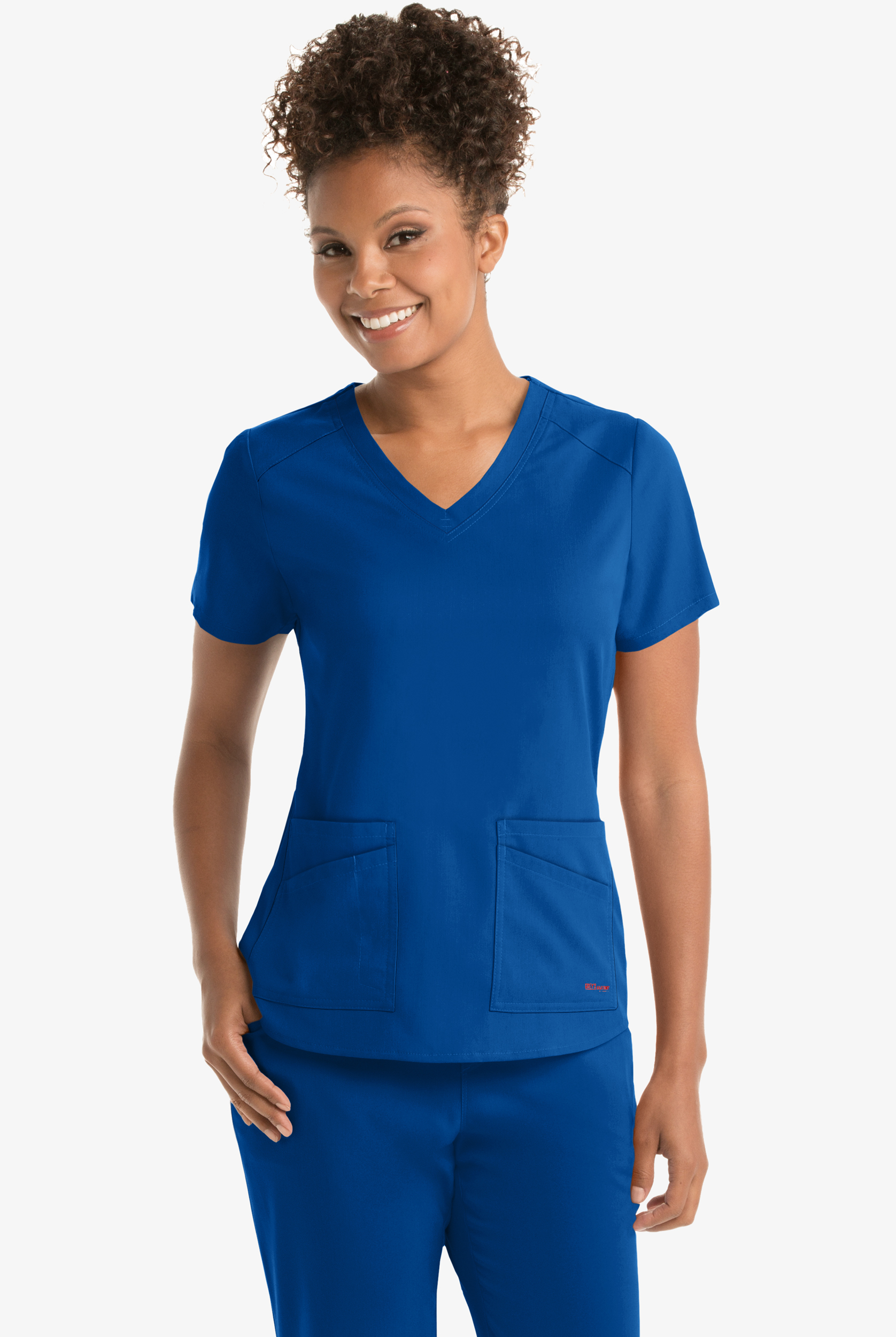 Grey's Anatomy by Barco Spandex STRETCH Emma Women's 4-Pocket V-Neck Scrub Top