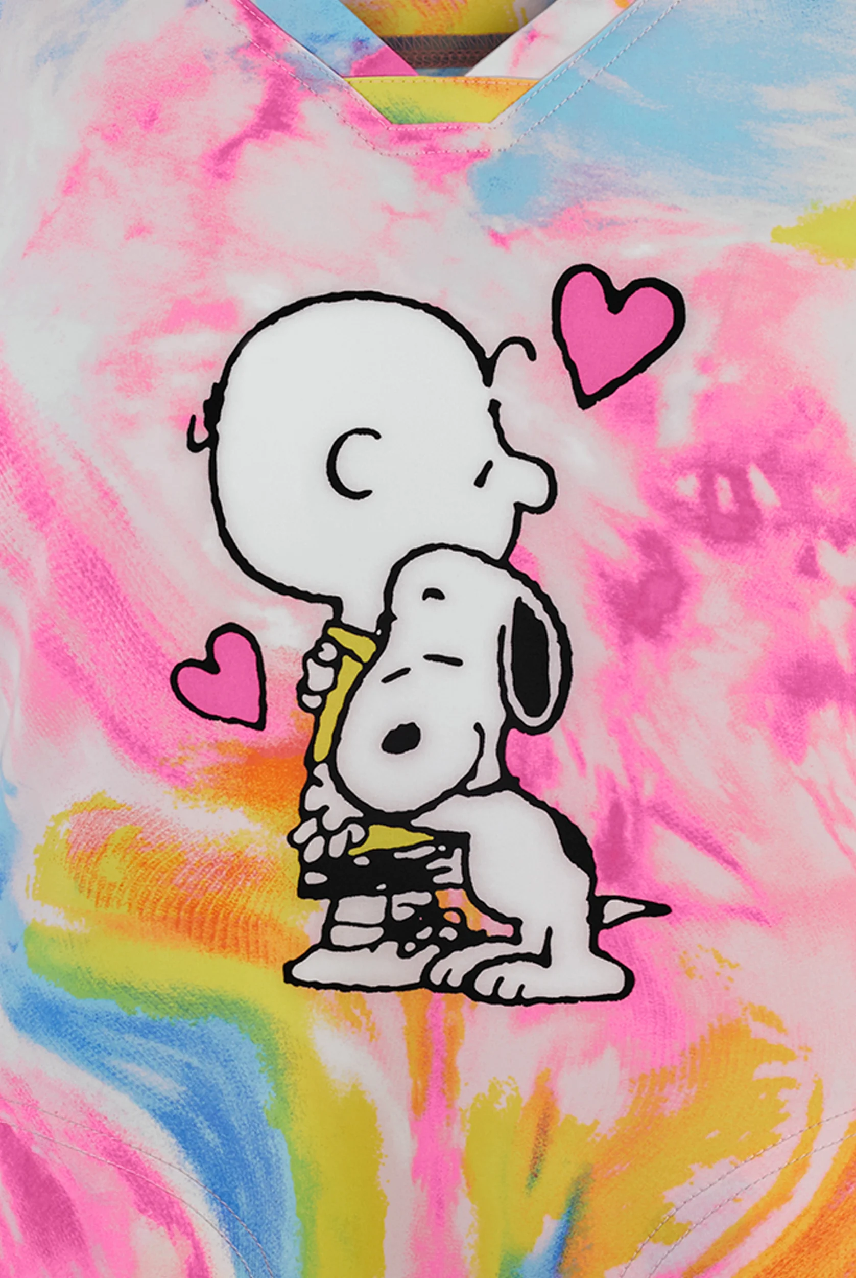 Cherokee Tooniforms Peanuts Dog's Best Friend Women's 2-Pocket V-Neck Print Scrub Top