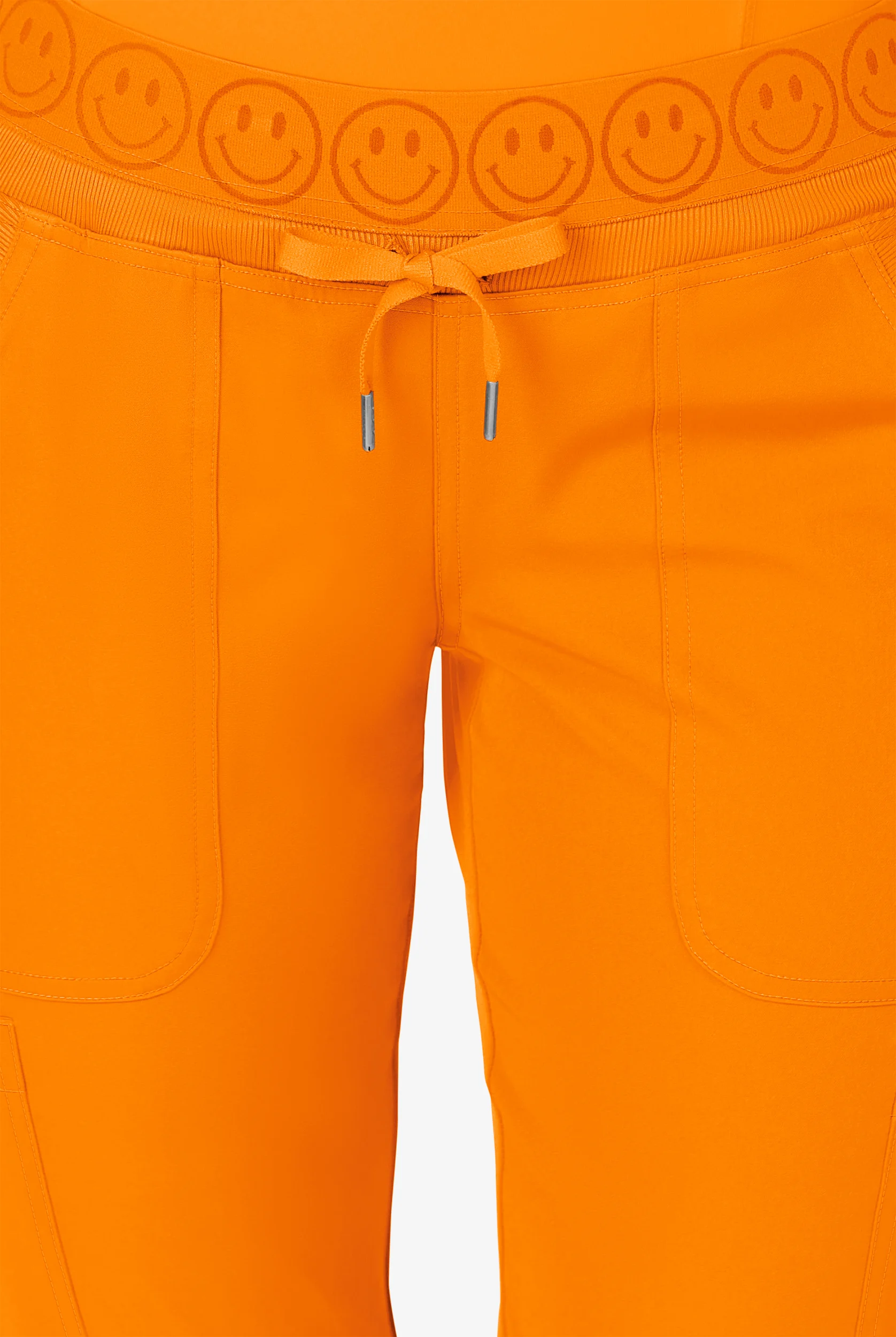 Pantal&oacute;n m&eacute;dico Zavate Ava Therese STRETCH Smiley Face estilo cargo jogger con cintura el&aacute;stica y 6 bolsillos para mujer