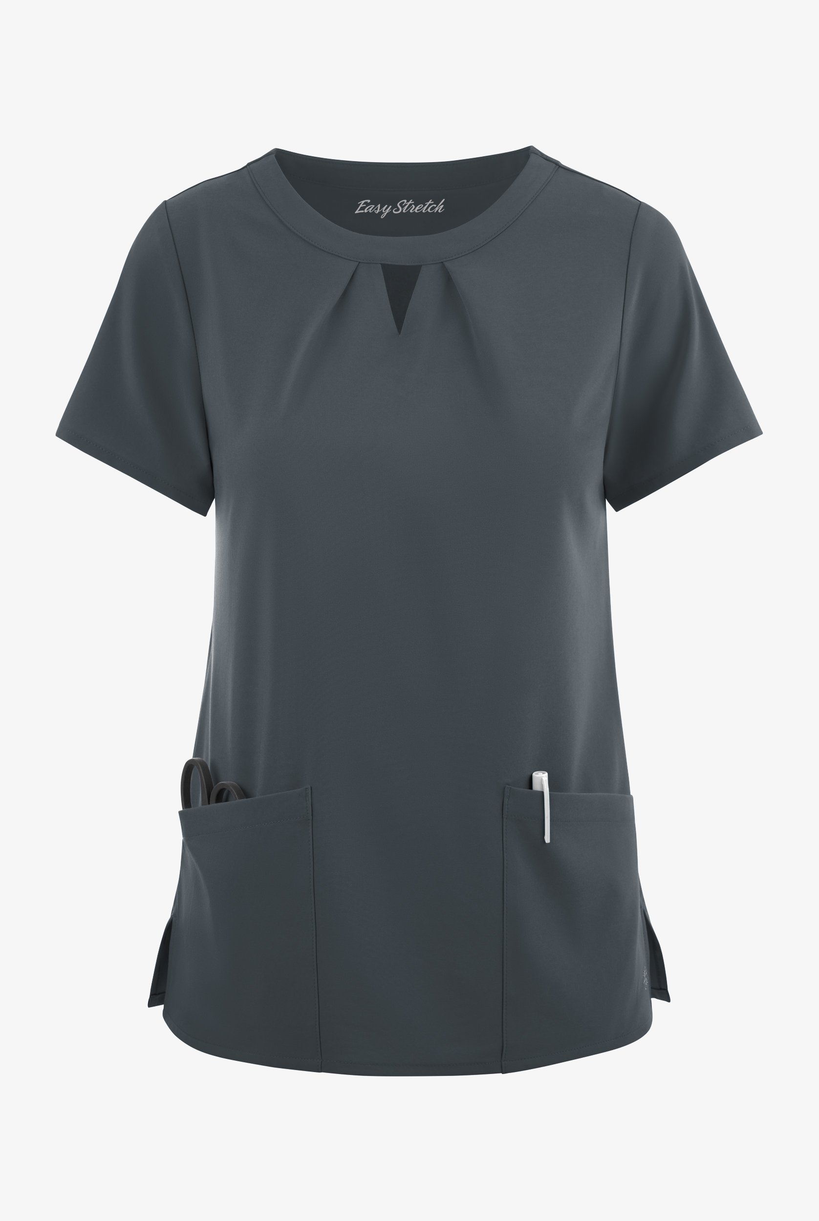 Easy STRETCH Salma Women&rsquo;s 3-Pocket Keyhole Neck Scrub Top