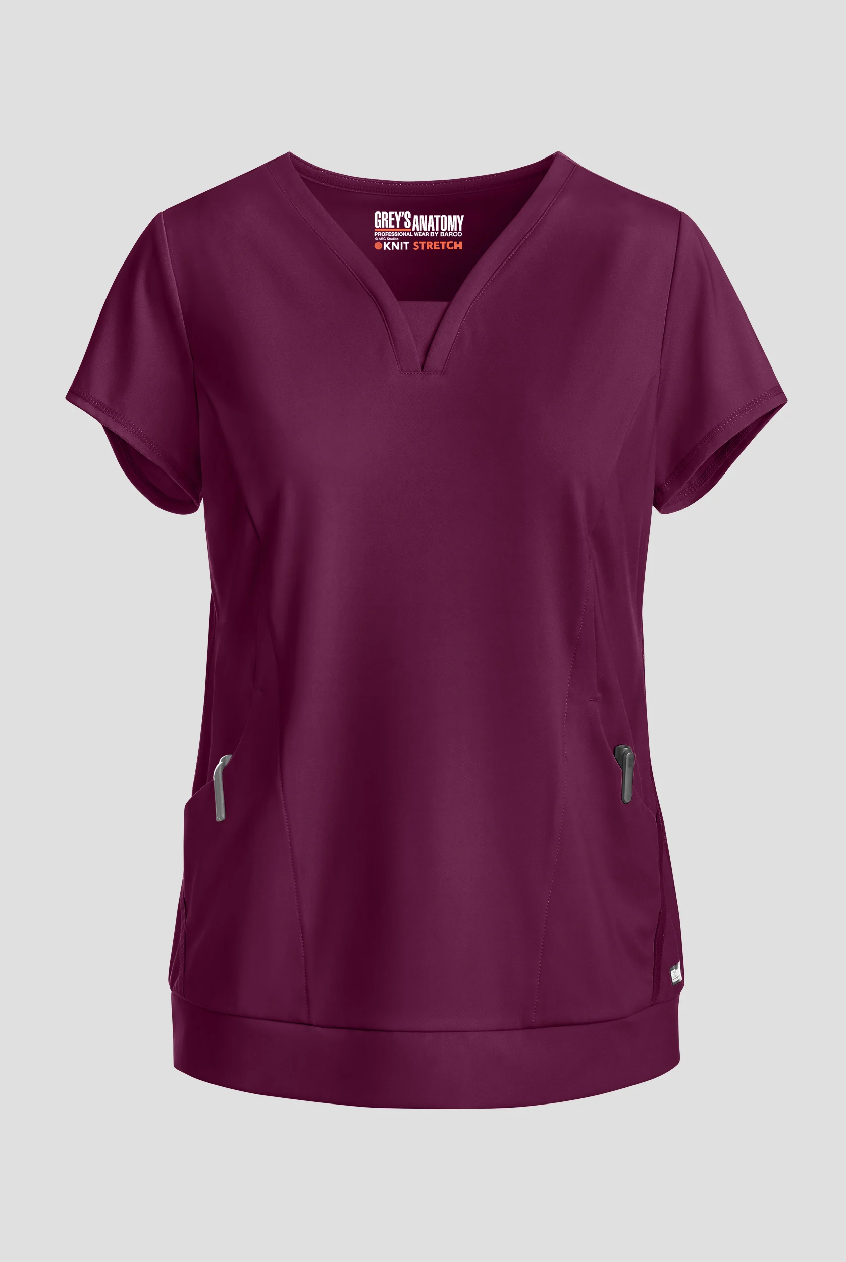Blusa m&eacute;dica Grey's Anatomy by Barco Spandex Knit Motivate STRETCH con cuello en V y 2 bolsillos para mujer
