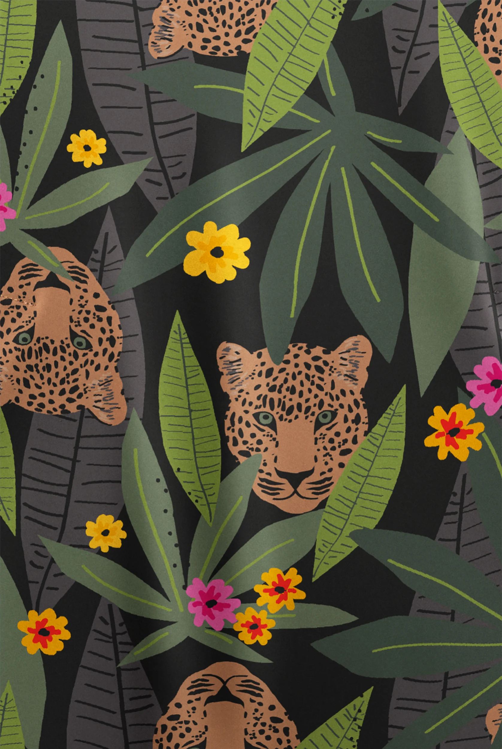 Butter-Soft STRETCH Exotic Jungle Women's 2-Pocket V-Neck Print Scrub Top