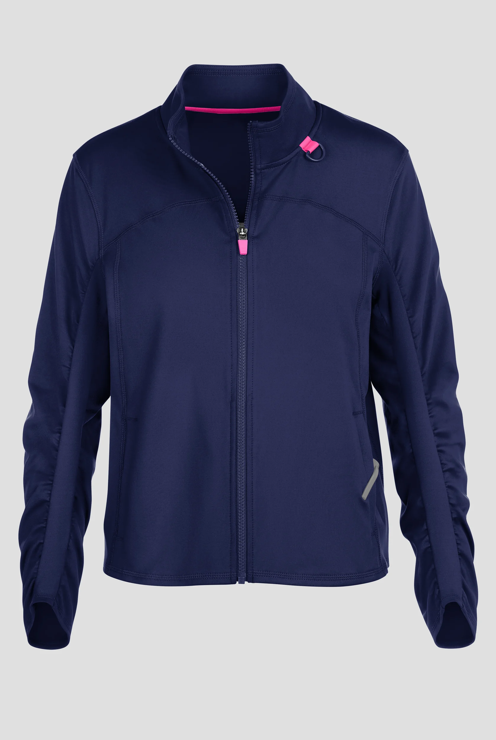 Chaqueta m&eacute;dica Med Couture Amp Knit STRETCH con cremallera y 2 bolsillos para mujer