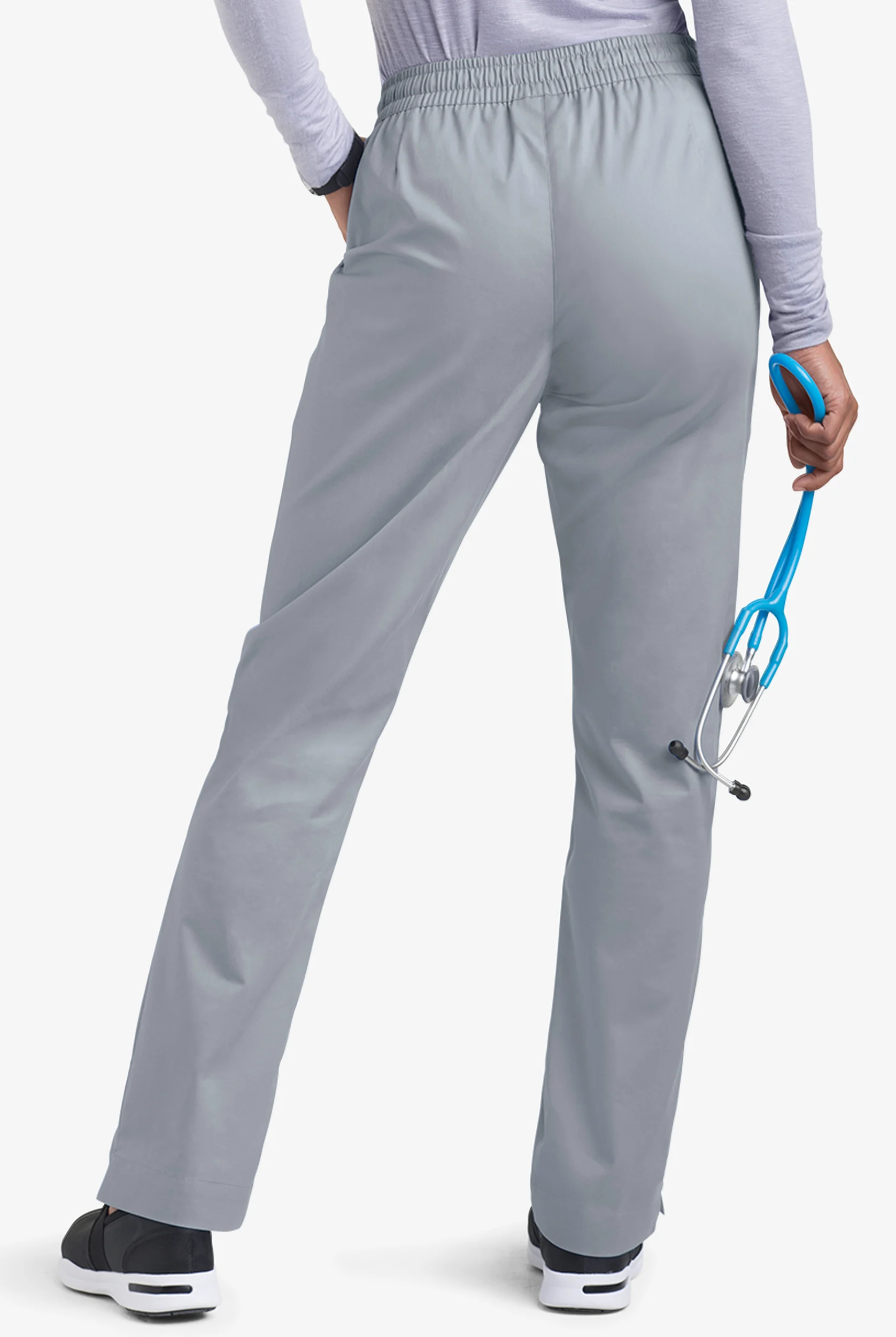 Butter-Soft STRETCH Women's 3-Pocket Elastic Waist Drawstring Scrub Pants - Tall