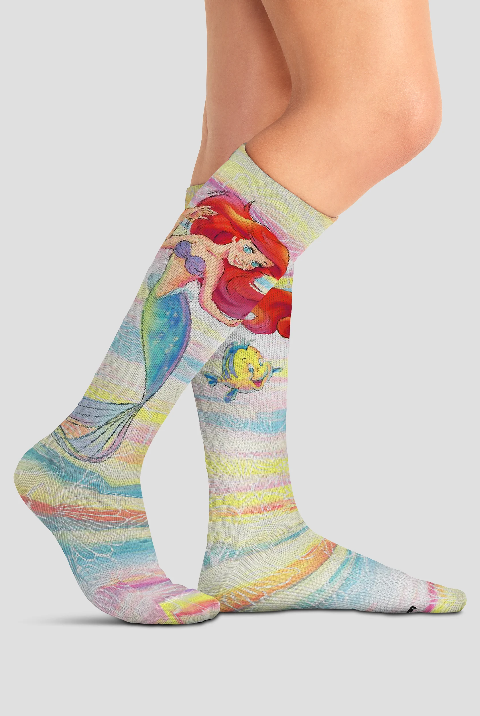 Tooniforms Ariel's World Women's 8-15 mmHg Light Compression Socks