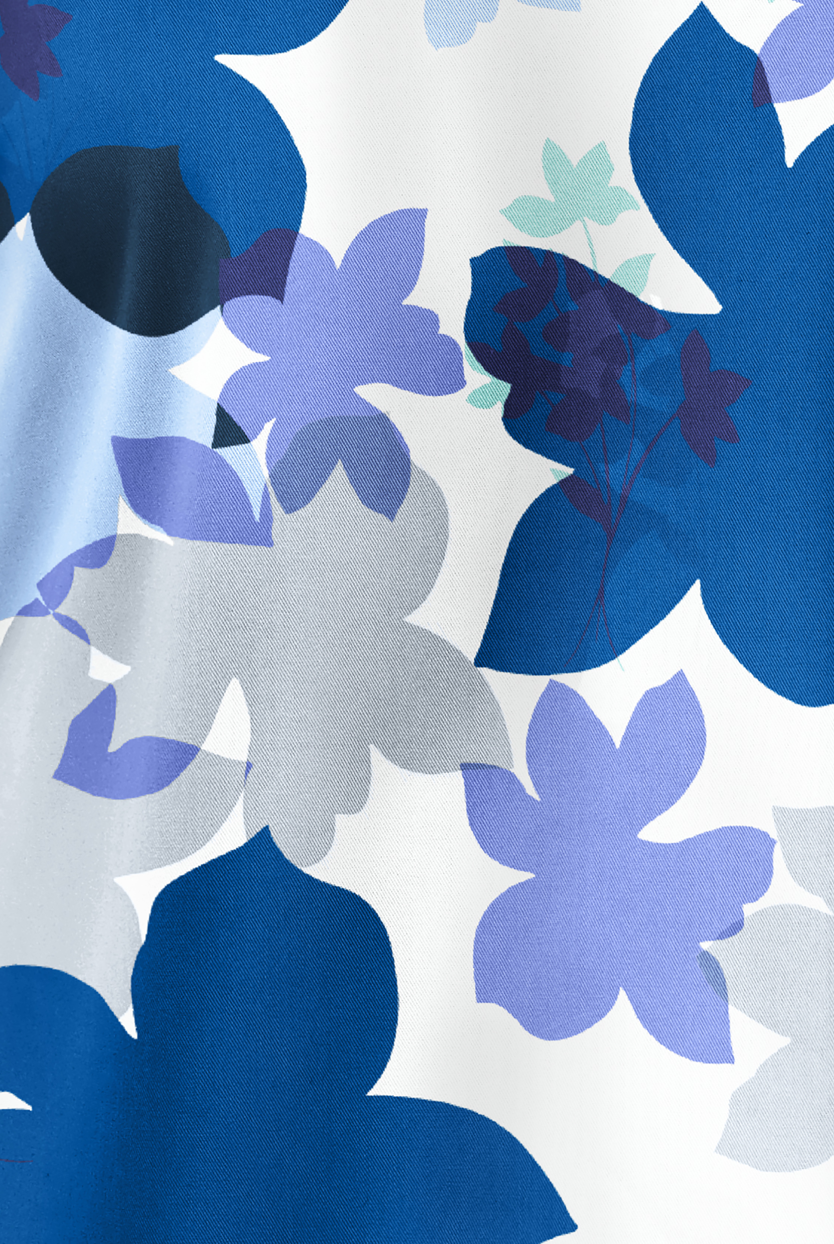 Butter-Soft STRETCH Floral Shades White Printed Women's 1-Pocket V-Neck Print Scrub Top