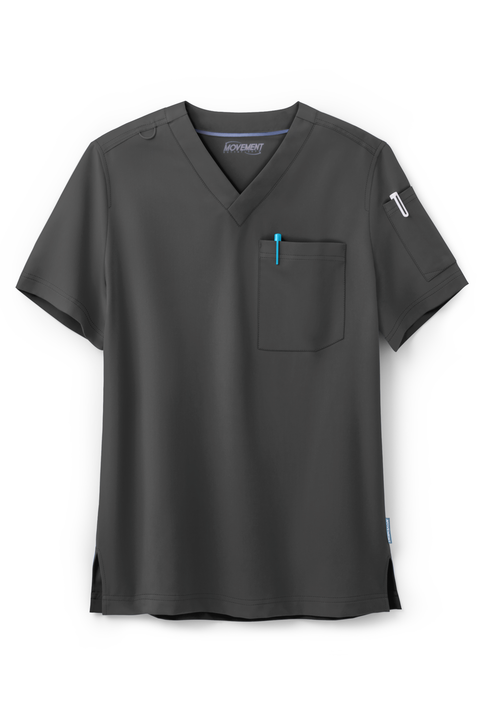 Camisa médica MOVEMENT by Butter-Soft Altair STRETCH con cuello en V y 2 bolsillos para hombre