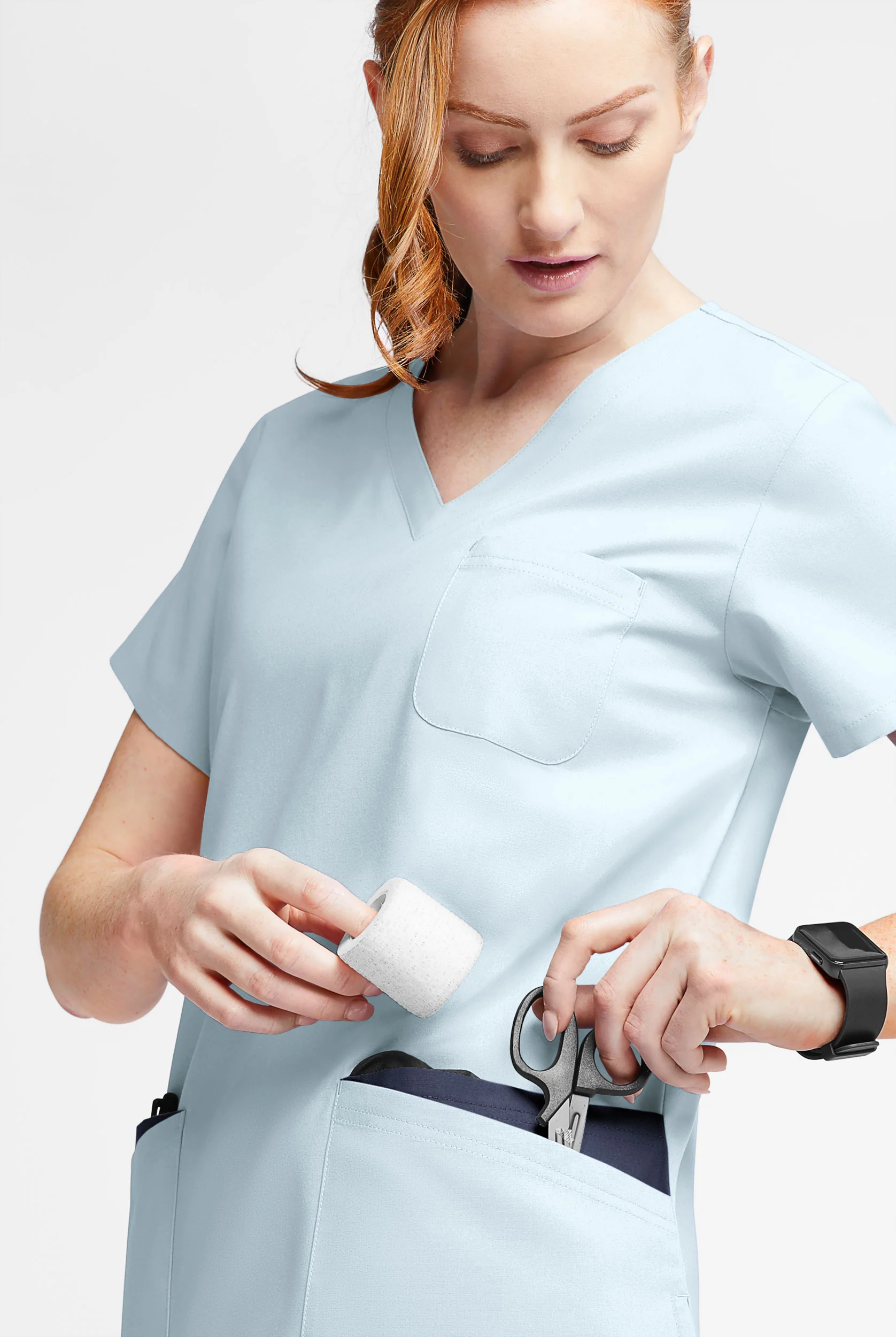 Butter-Soft Originals Women's 7-Pocket Rounded V-Neck Scrub Top