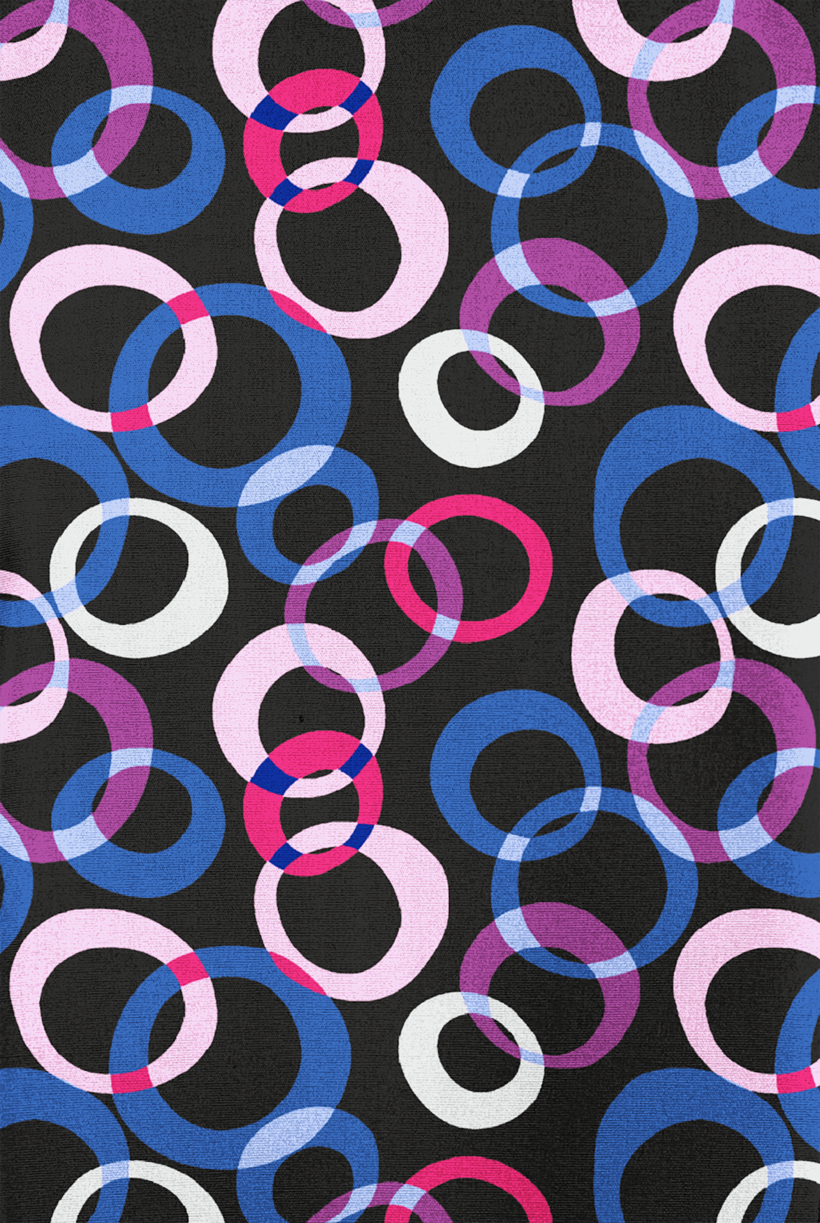 Butter-Soft Originals Groovy Geo Women's 3-Pocket Raglan Sleeve V-Neck Mock Wrap Print Scrub Top