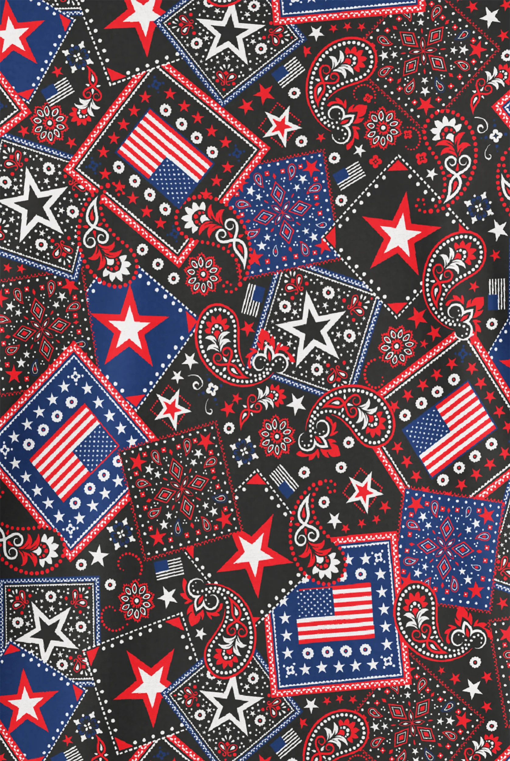 Butter-Soft Originals Americana Women's 2-Pocket Classic Fit V-Neck Print Scrub Top