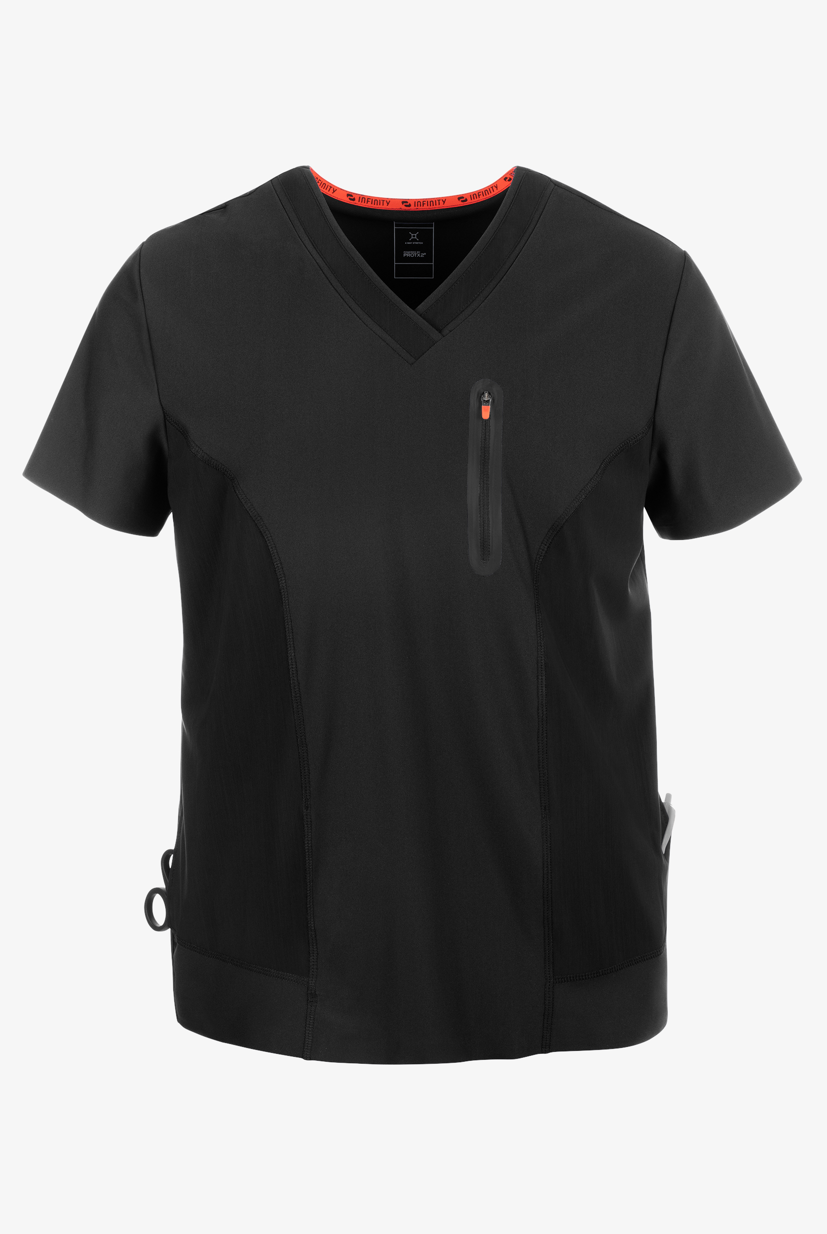 Camisa m&eacute;dica Infinity GNR8 Kinetic Knit STRETCH con cuello en V cruzado y 3 bolsillos para hombre