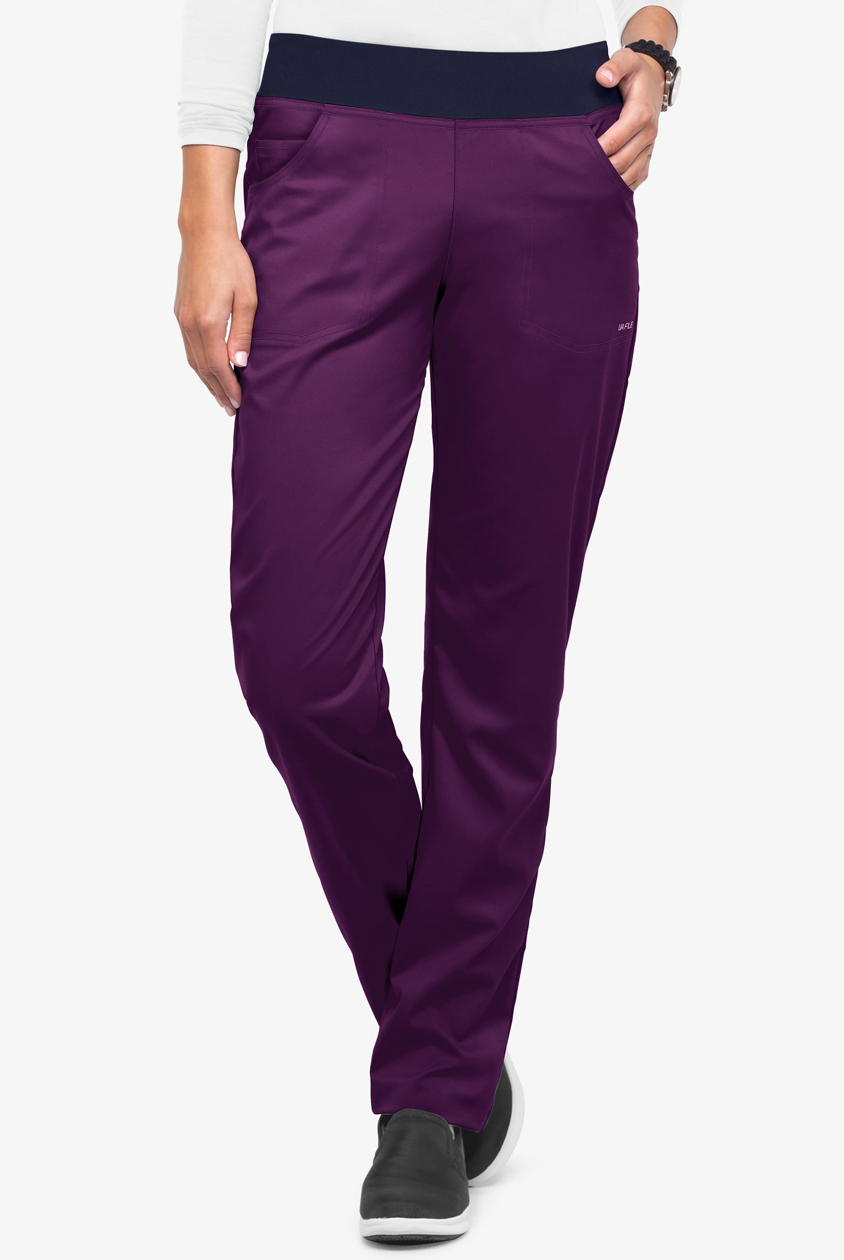 UA Flex2 Women's 3-Pocket Straight Leg Yoga STRETCH Scrub Pants - Tall