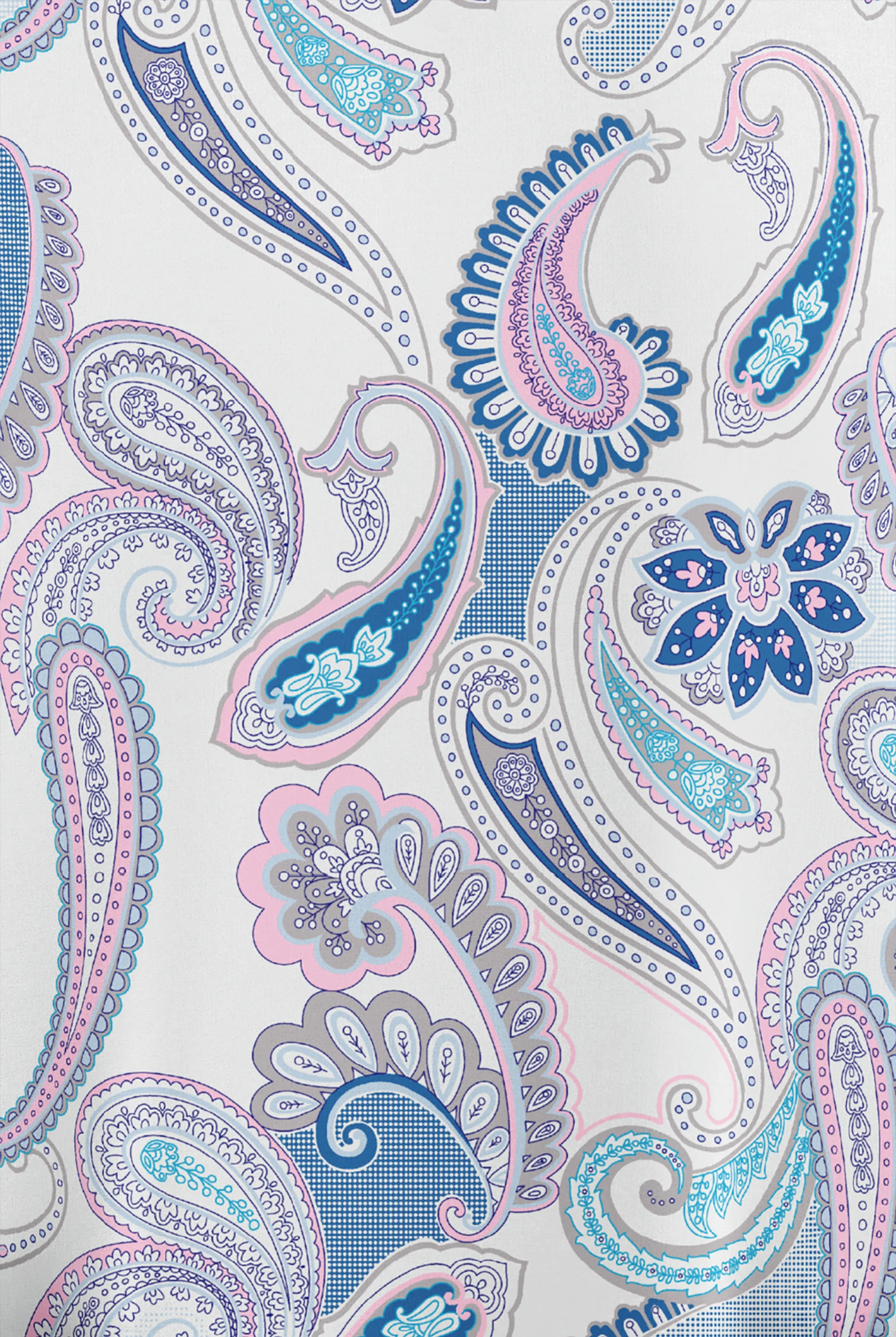 Butter-Soft Originals Kashmir Paisley Women's 6-Pocket Scallop Neck Print Scrub Top