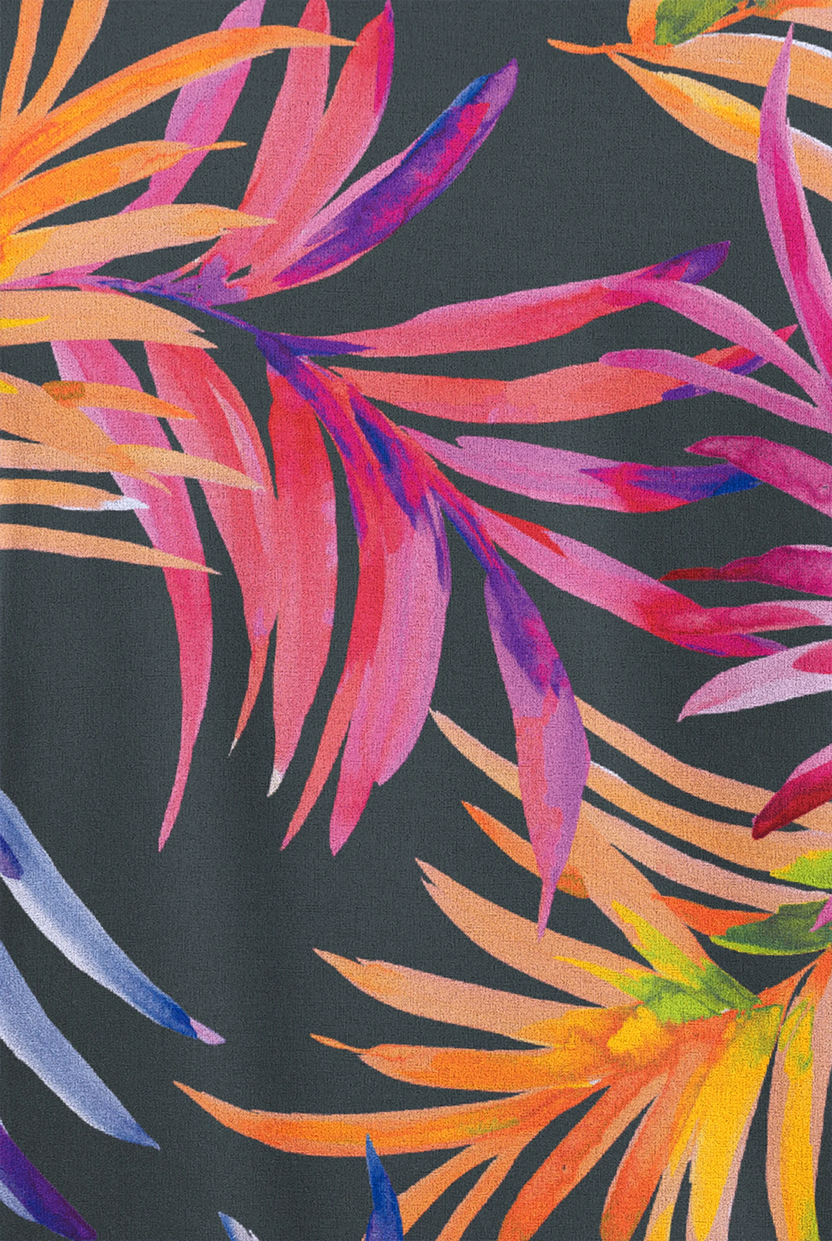 Easy STRETCH Flower Splash Pewter Women's 4-Pocket Zip Curved Neck Print Scrub Top