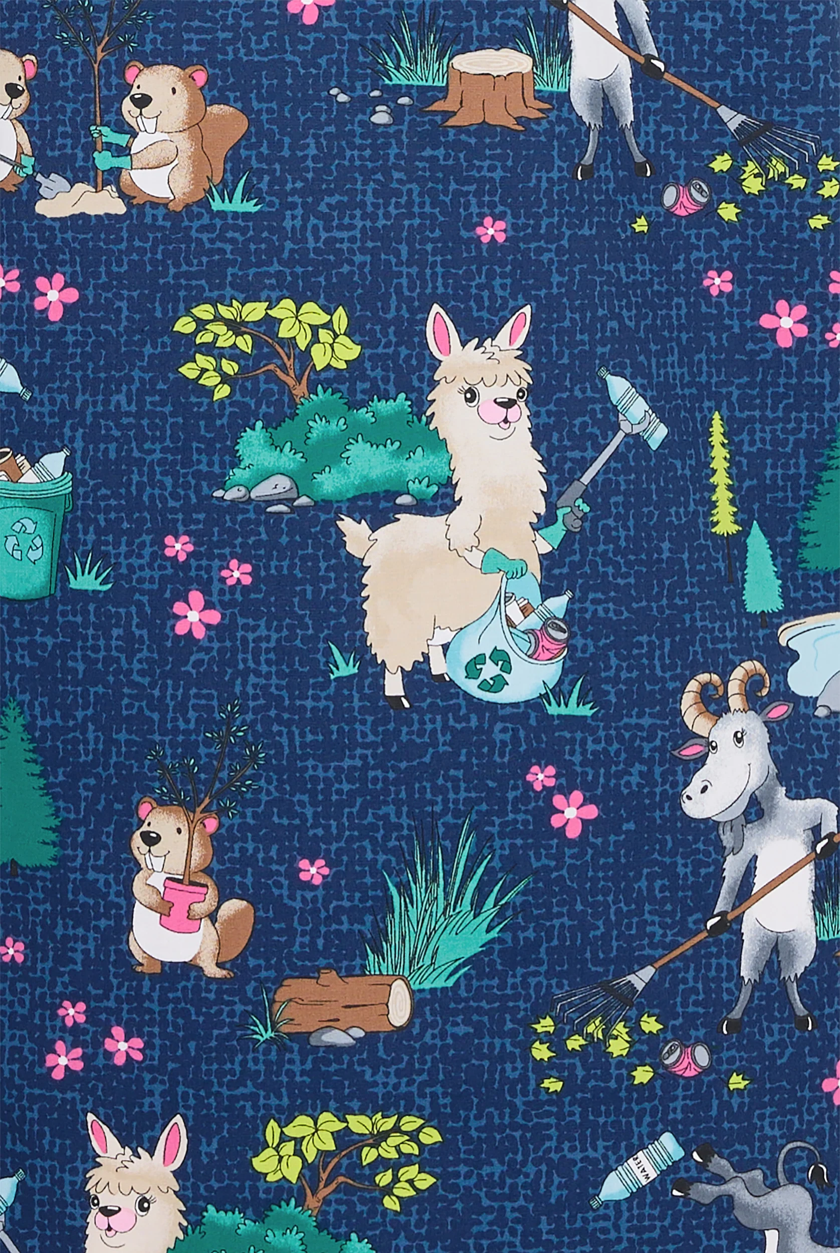 Cherokee Clean Up Crew Women's 2-Pocket STRETCH V-Neck Print Scrub Top