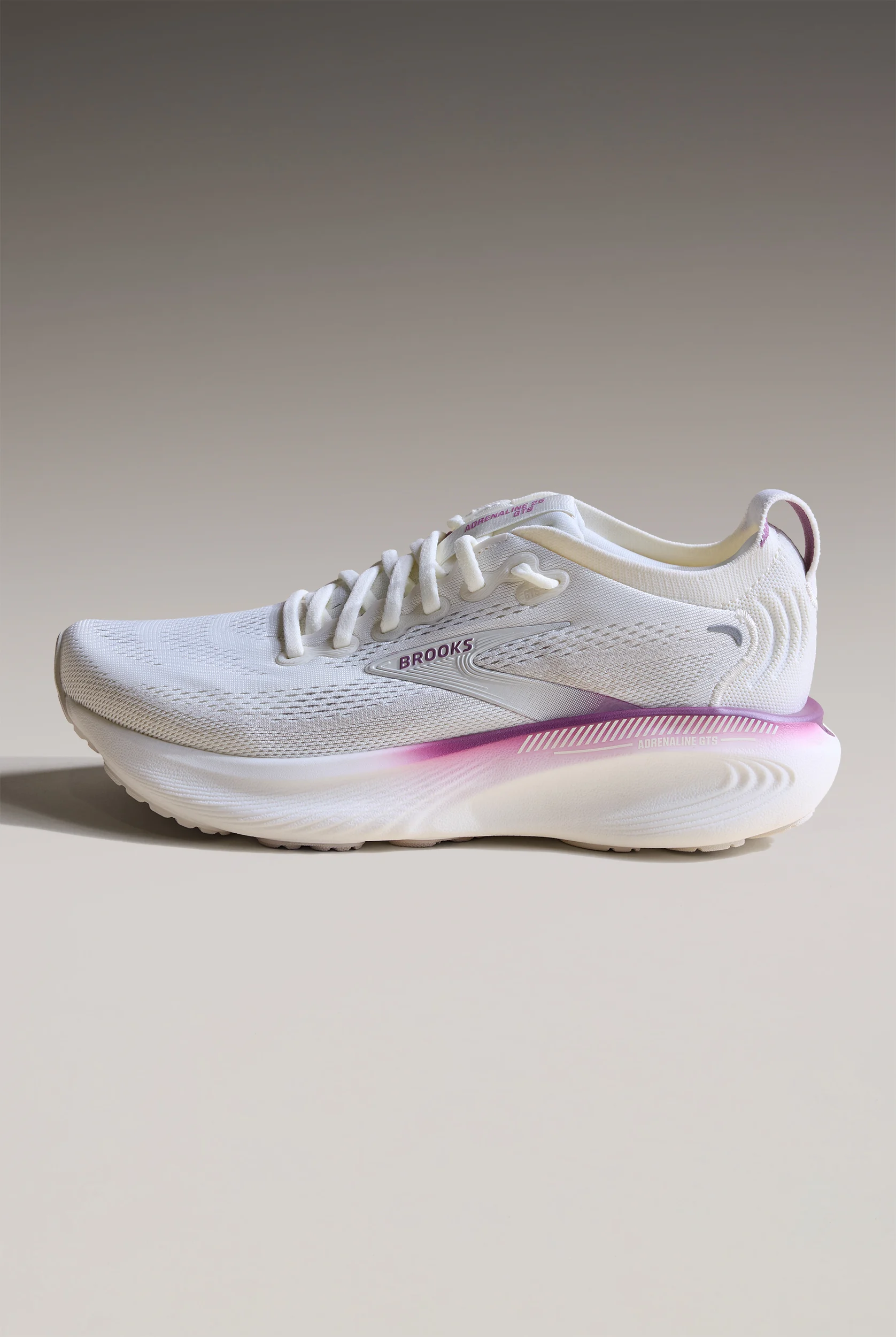 Zapatillas deportivas Brooks Adrenaline GTS 25 Coconut/Argyle con cordones para mujer