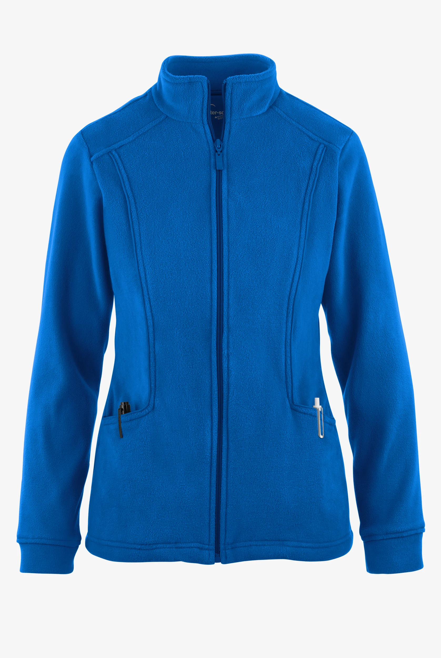 Butter-Soft STRETCH Women's 2-Pocket Zip Front Fleece Scrub Jacket
