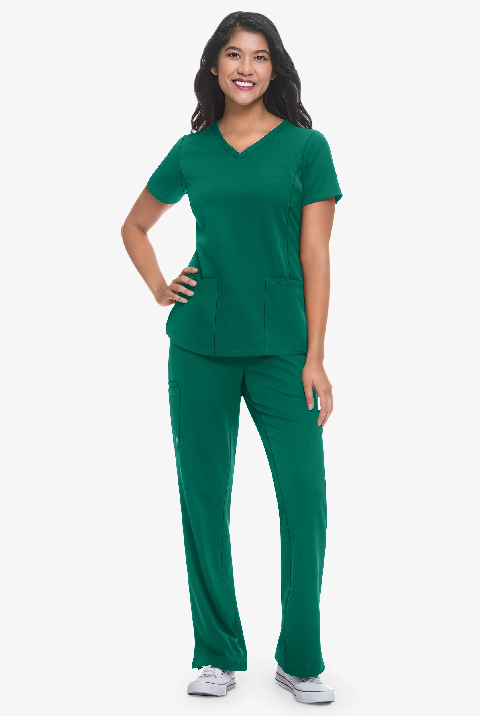 HH Works by Healing Hands Monica Women's 4-Pocket STRETCH V-Neck Scrub Top