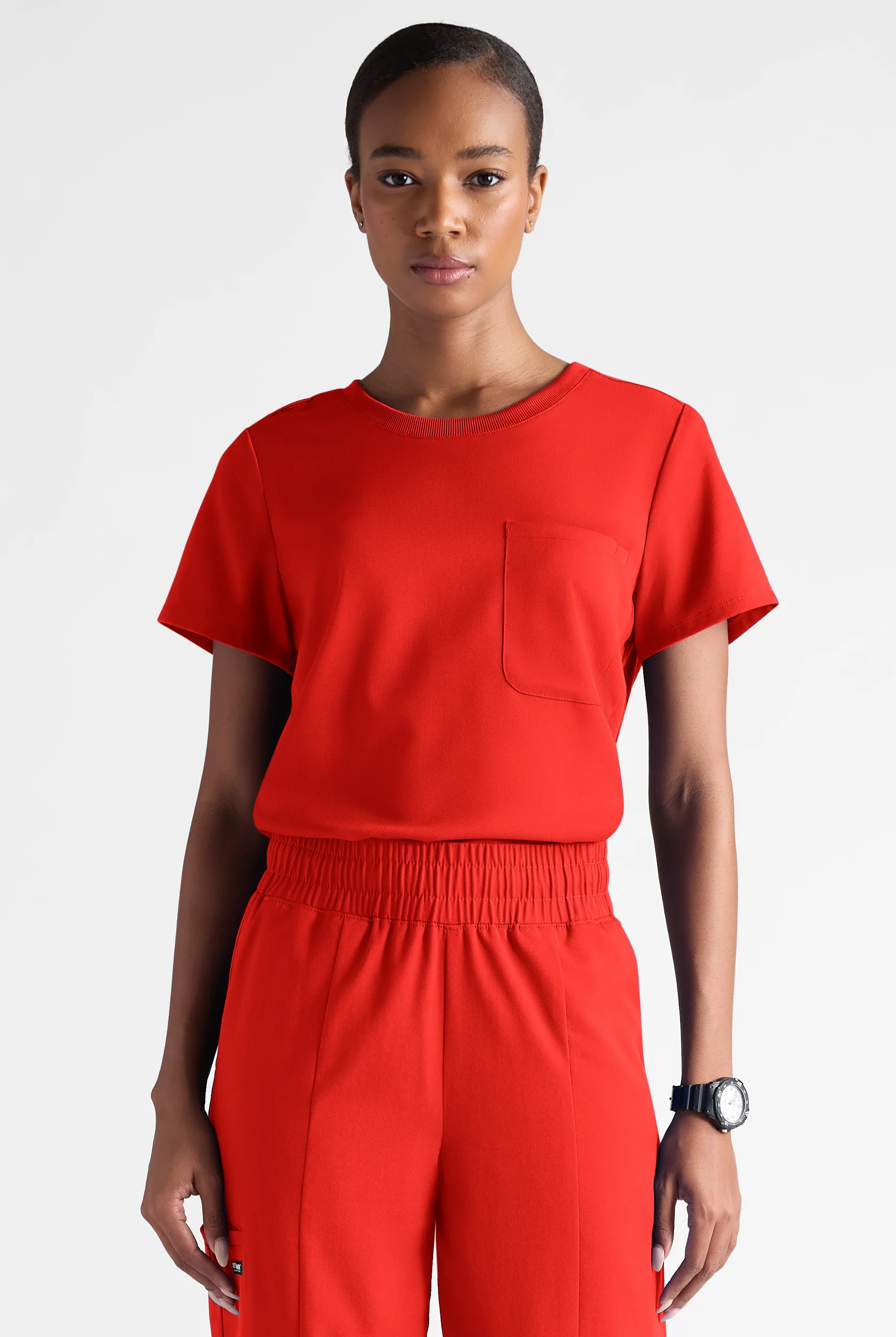 Grey's Anatomy by Barco Emerge Ally Women's 1-Pocket STRETCH Crew Neck Tuck In Scrub Top