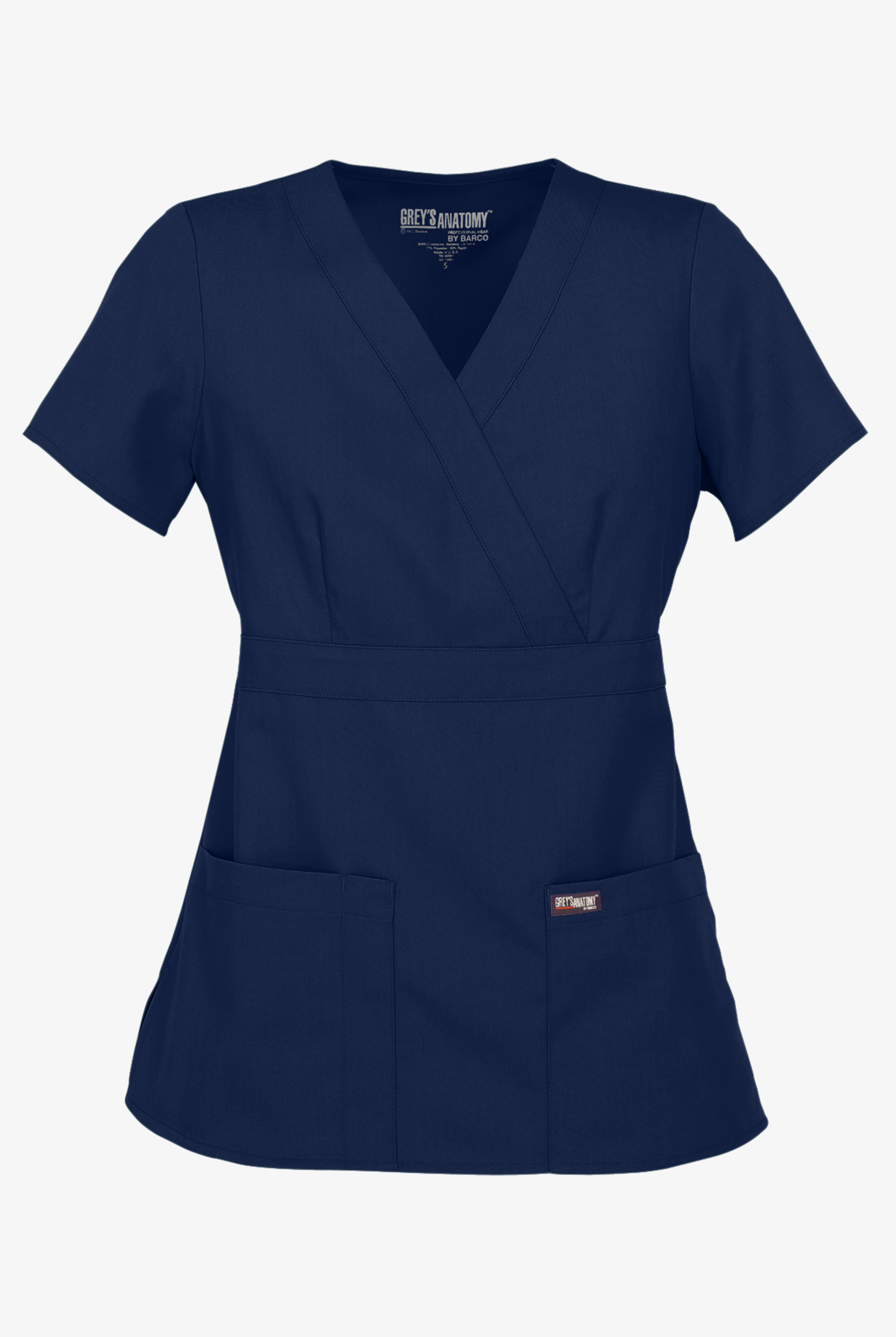 Grey's Anatomy by Barco Riley Women's 3-Pocket Modern Fit Mock Wrap Scrub Top