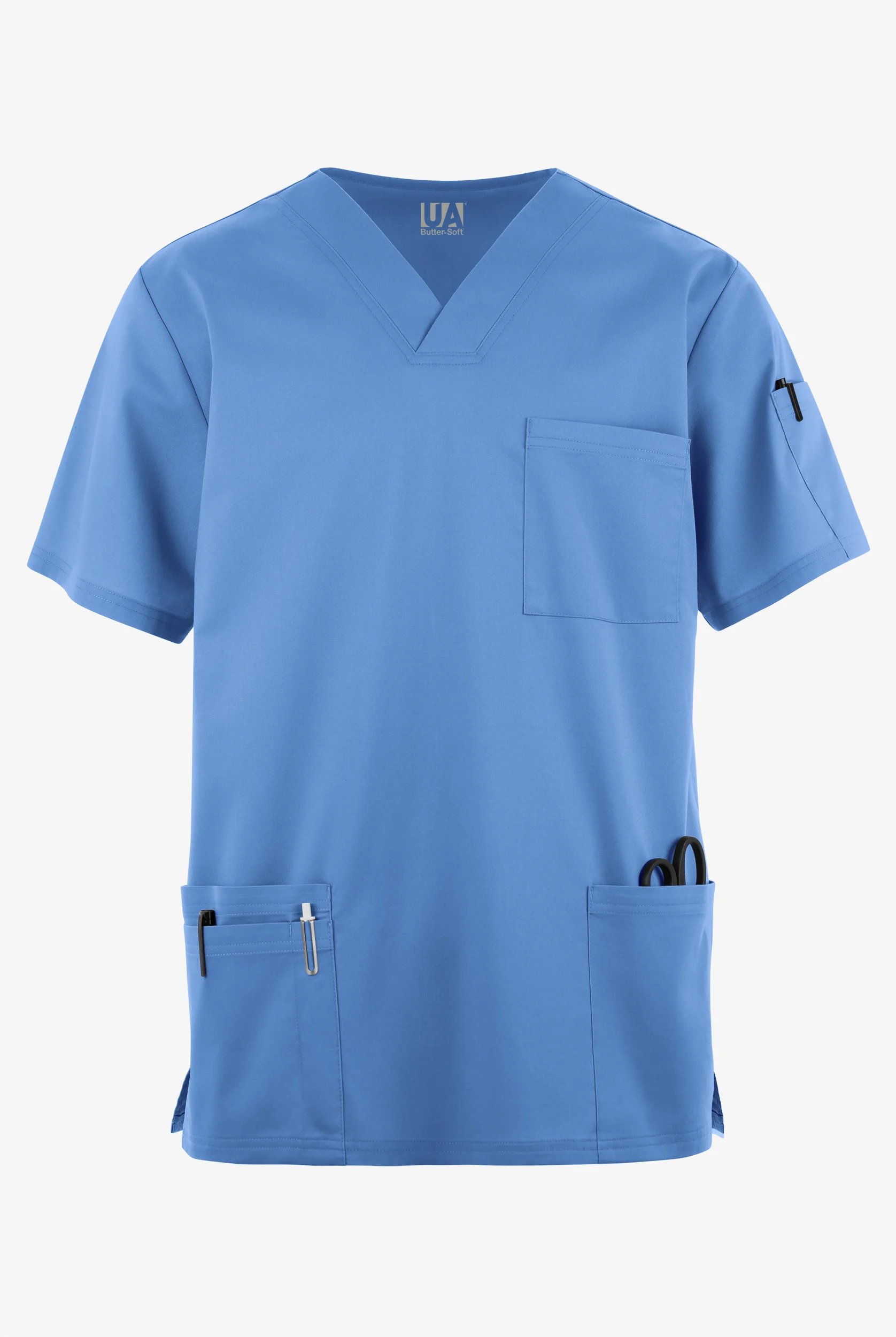 Butter-Soft STRETCH Men's 6-Pocket V-Neck Scrub Top