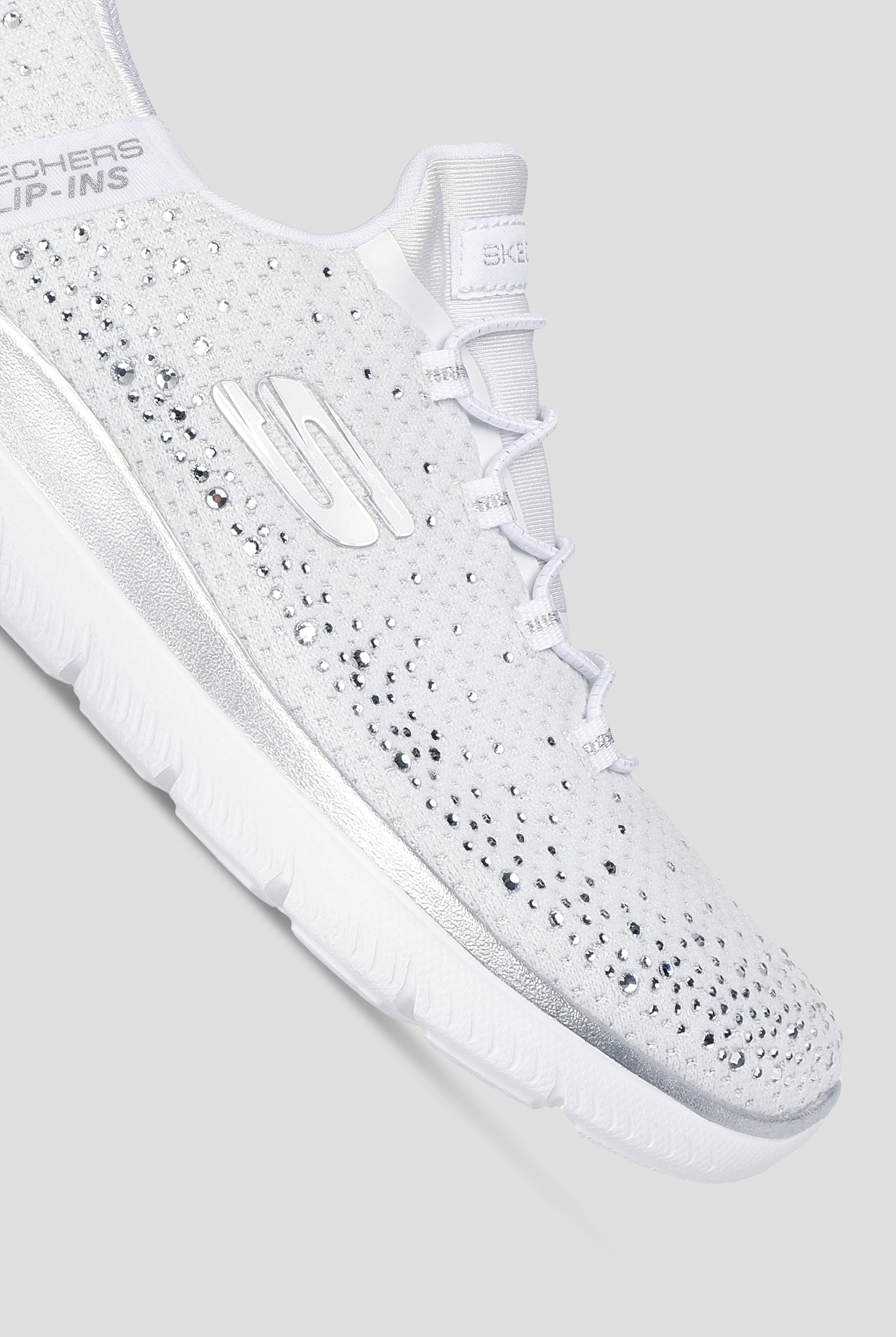 Skechers Sport SUMMITS - BRILLIANT SHINE Rhinestone Knit Bungee Athletic Slip-On Shoes