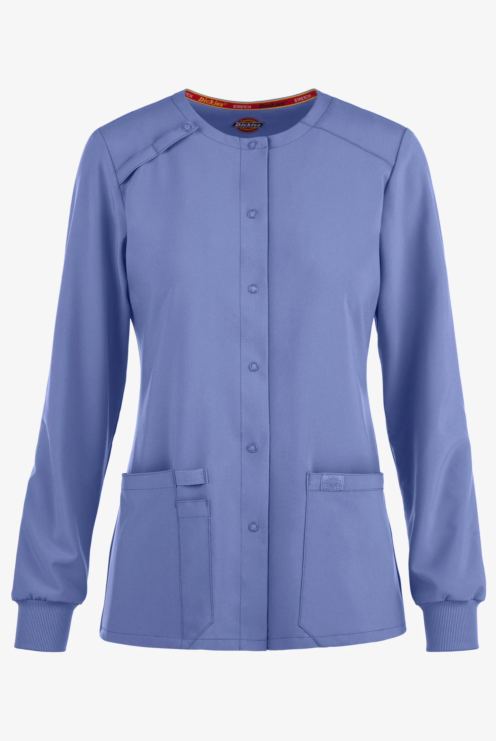 Dickies EDS Essentials Women's 2-Pocket STRETCH Snap Front Scrub Jacket