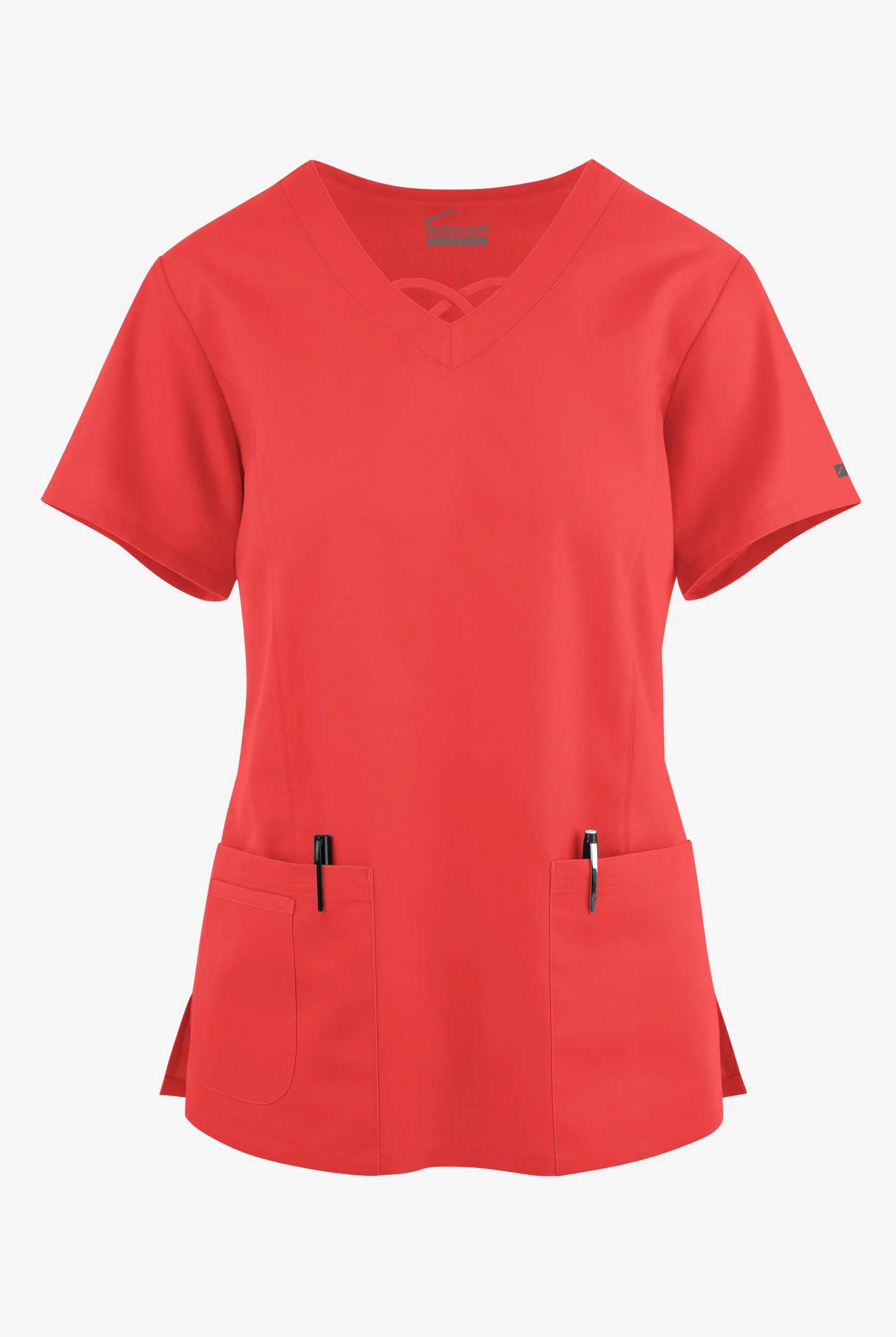 Butter-Soft Originals Women's 3-Pocket Crisscross V-Neck Scrub Top