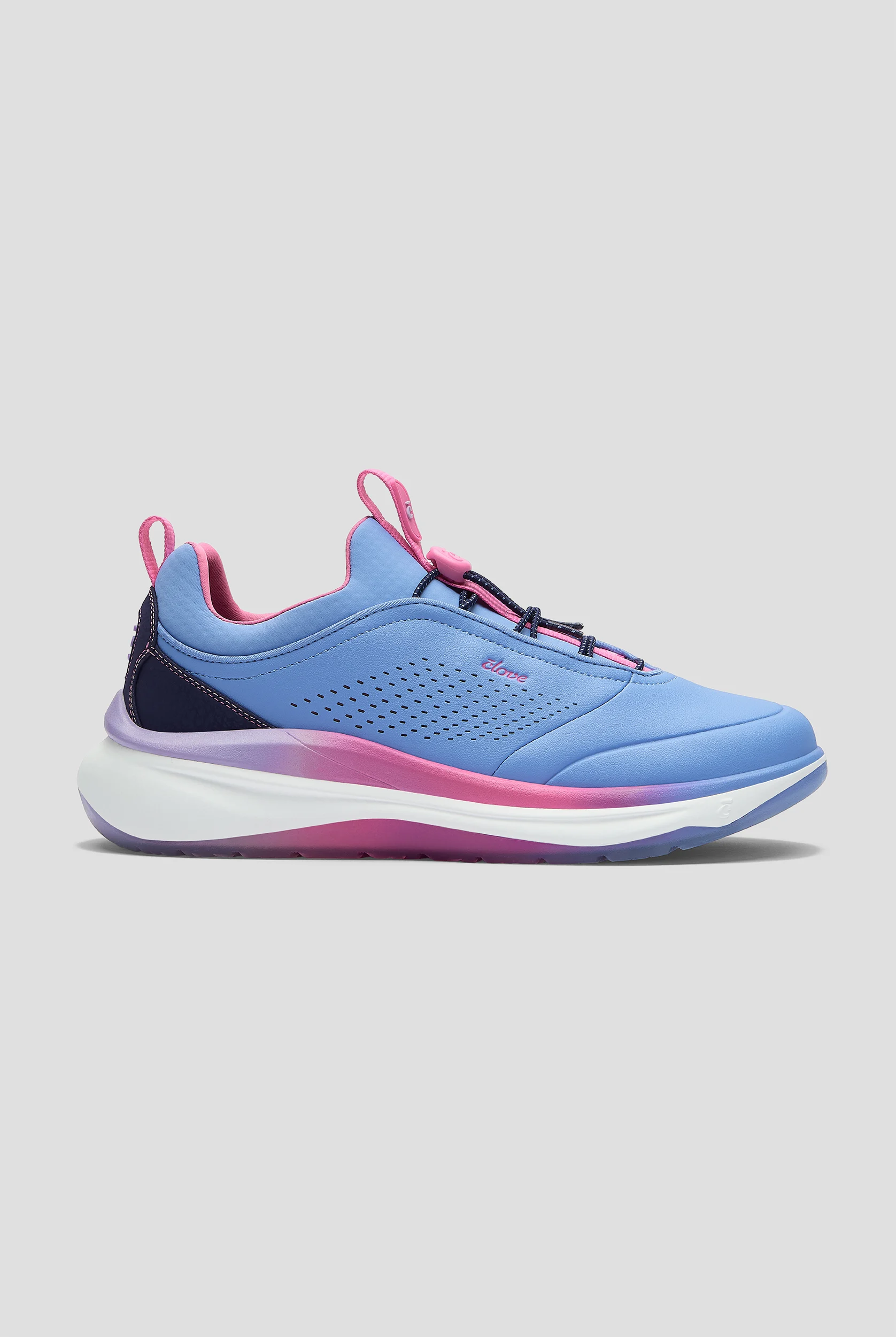 Clove Prima Women's Vista Blue/ Pink Bungee Athletic Shoe
