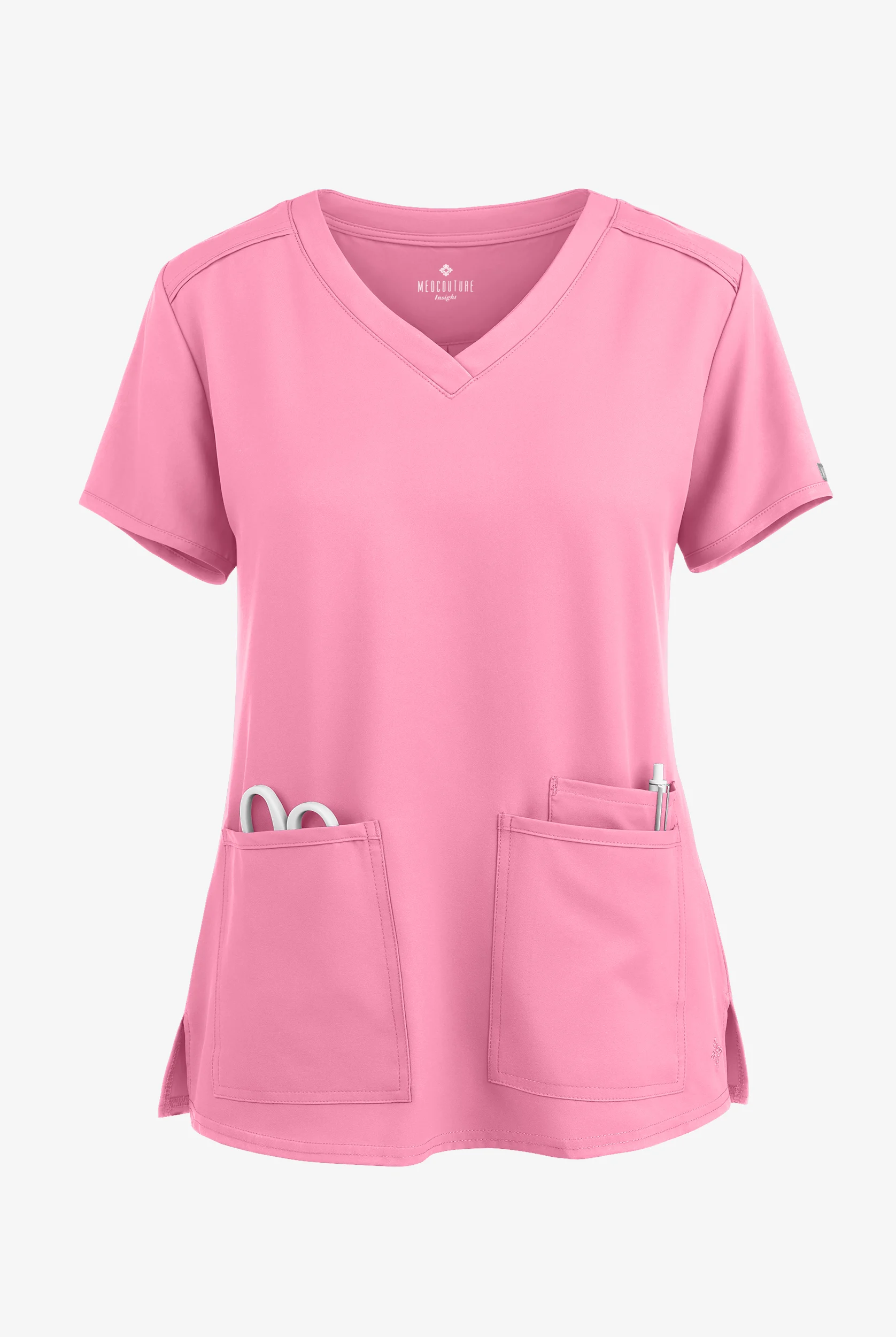 Med Couture Insight Women's 3-Pocket V-Neck Scrub Top