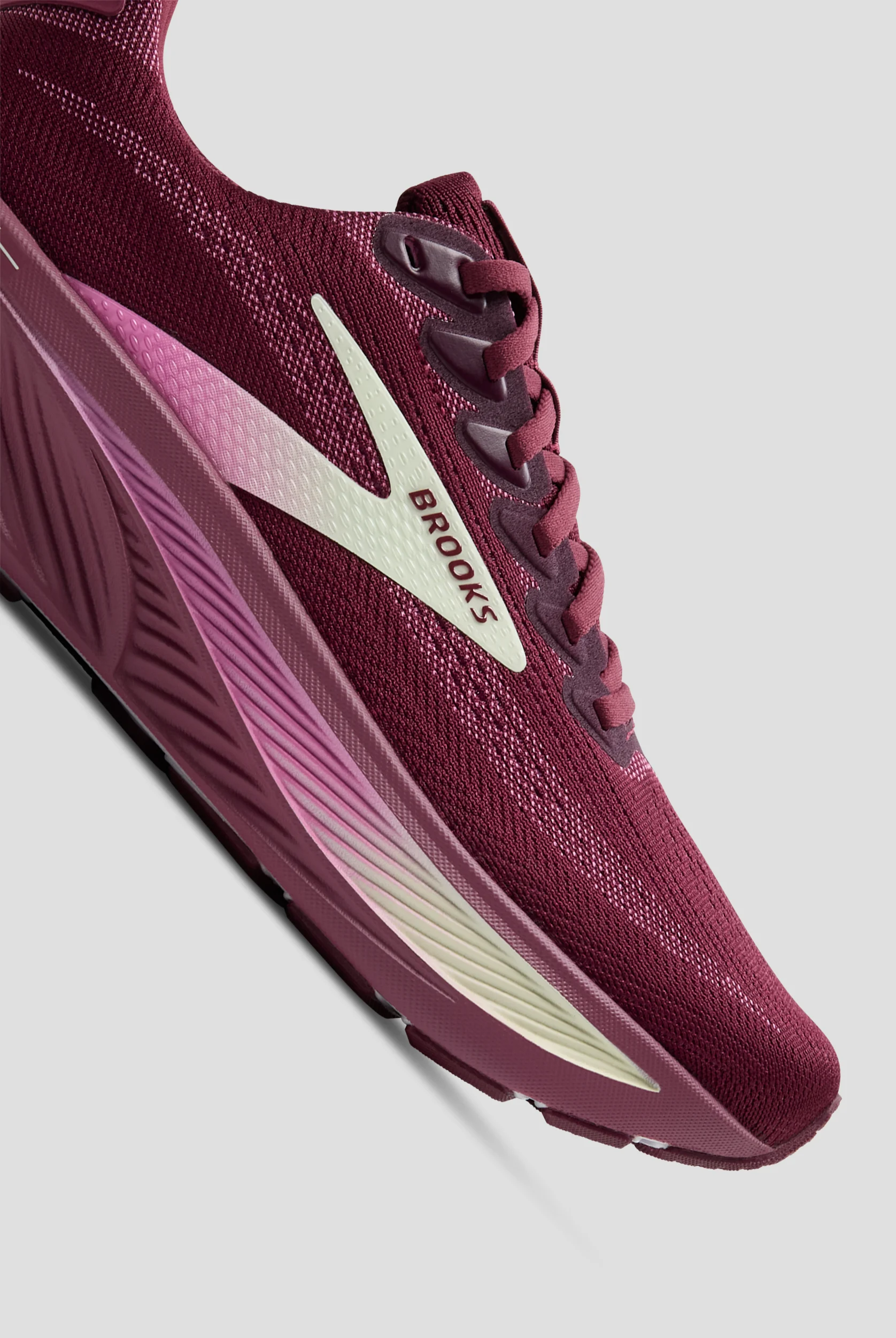 Brooks Women's Ghost 17 Burgundy/Pink/Green Athletic Lace Up Shoes