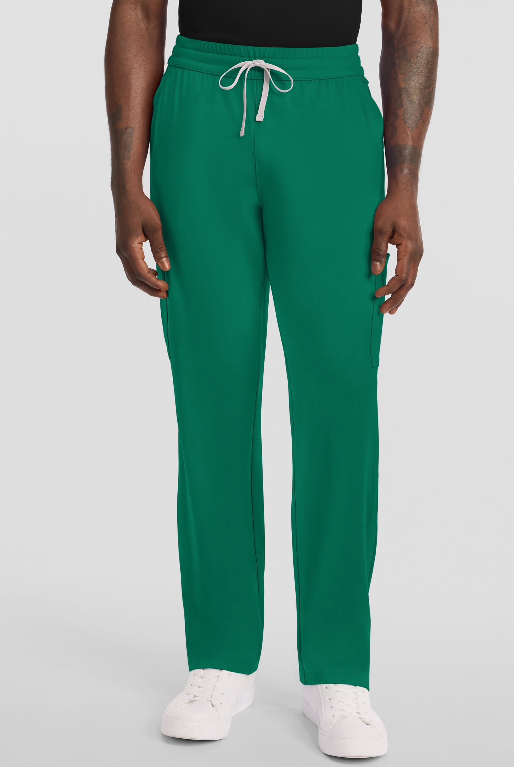 Cherokee Achieve Men's 5-Pocket STRETCH Straight Leg Cargo Knit Scrub Pants